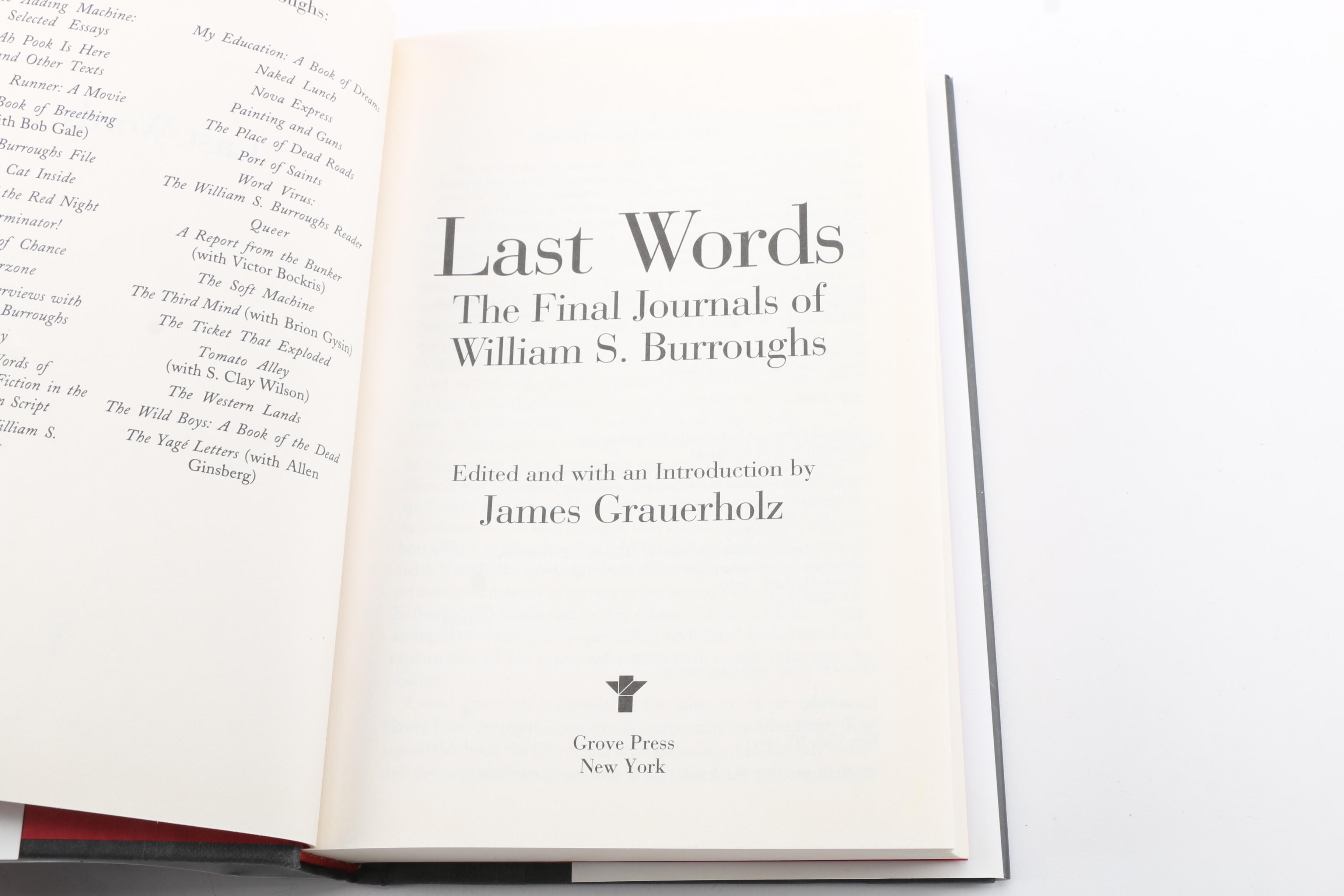 Collection of Books Written by and About William S. Burroughs