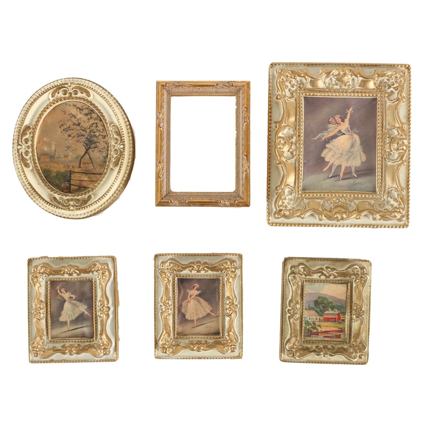Offset Lithographs Featuring Ornate Picture Frames