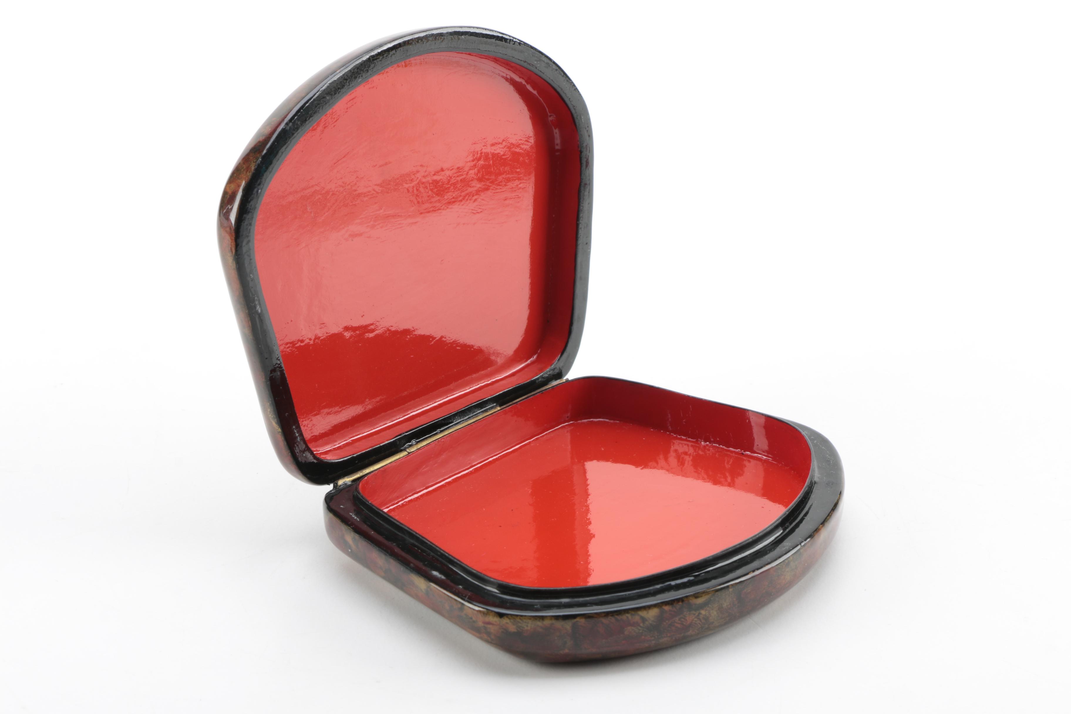 Mctepa Russian Artist Signed Lacquered Trinket Boxes