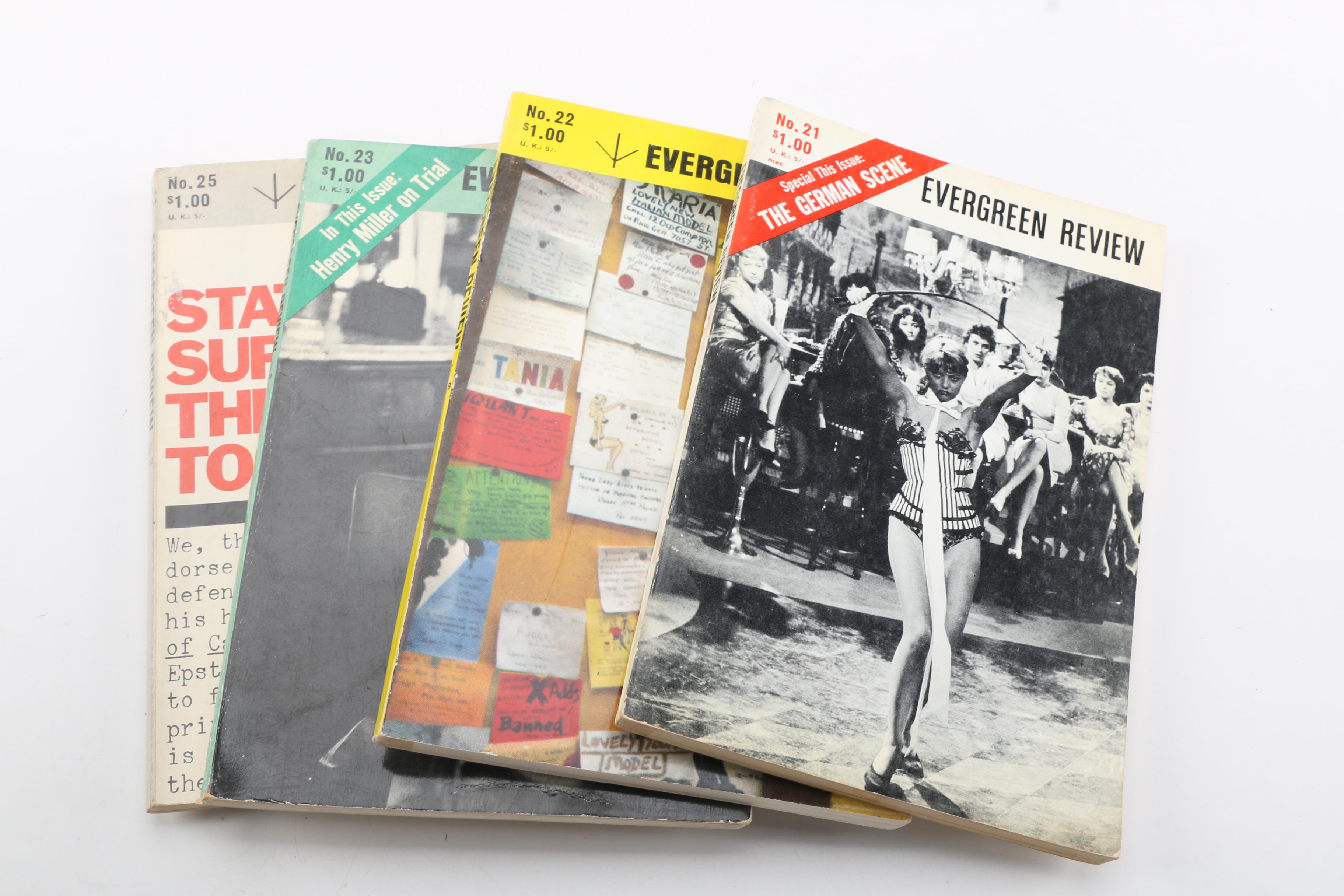 1950s–60s "Evergreen Review" Magazines Including First Issue