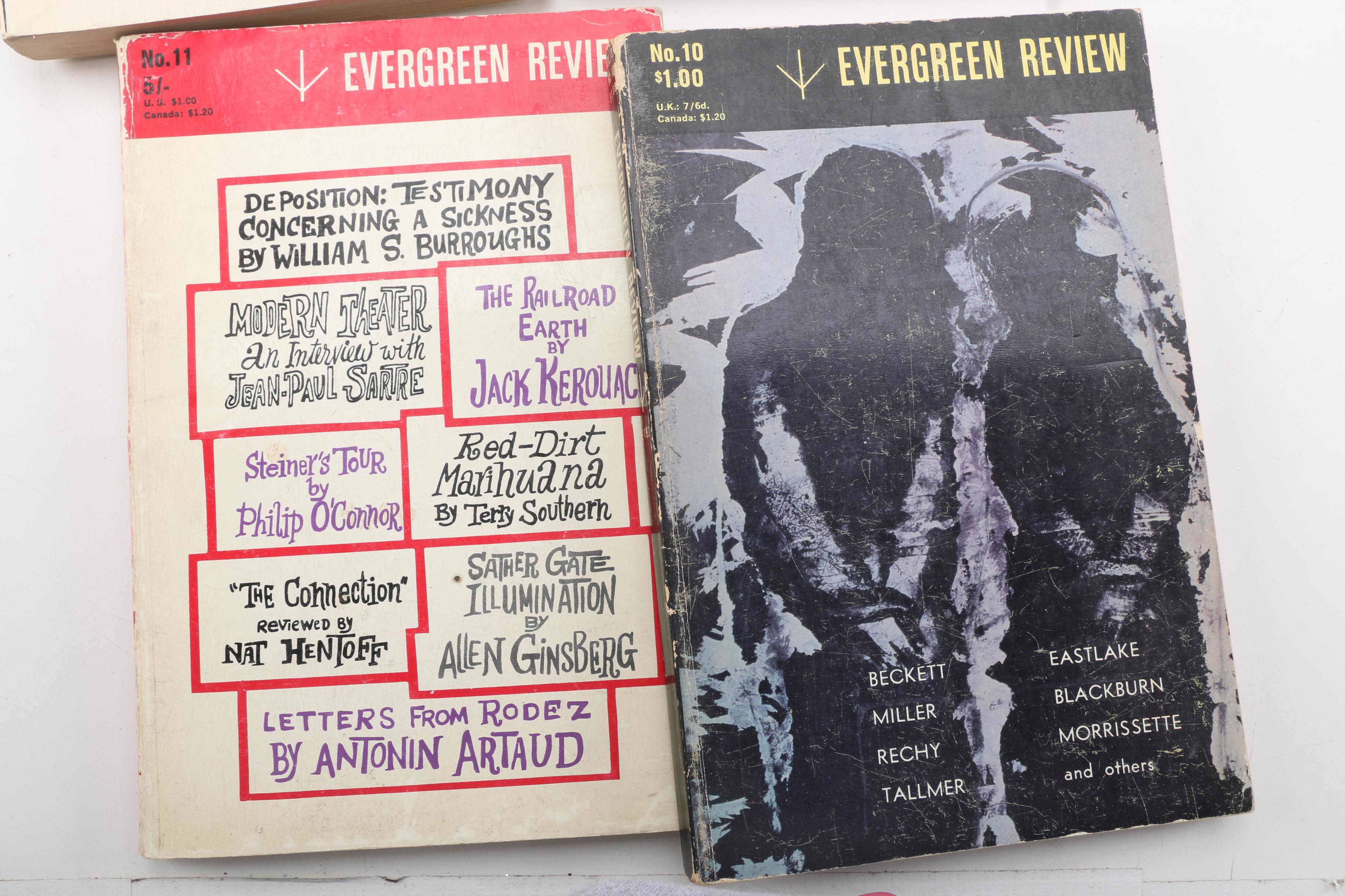 1950s–60s "Evergreen Review" Magazines Including First Issue