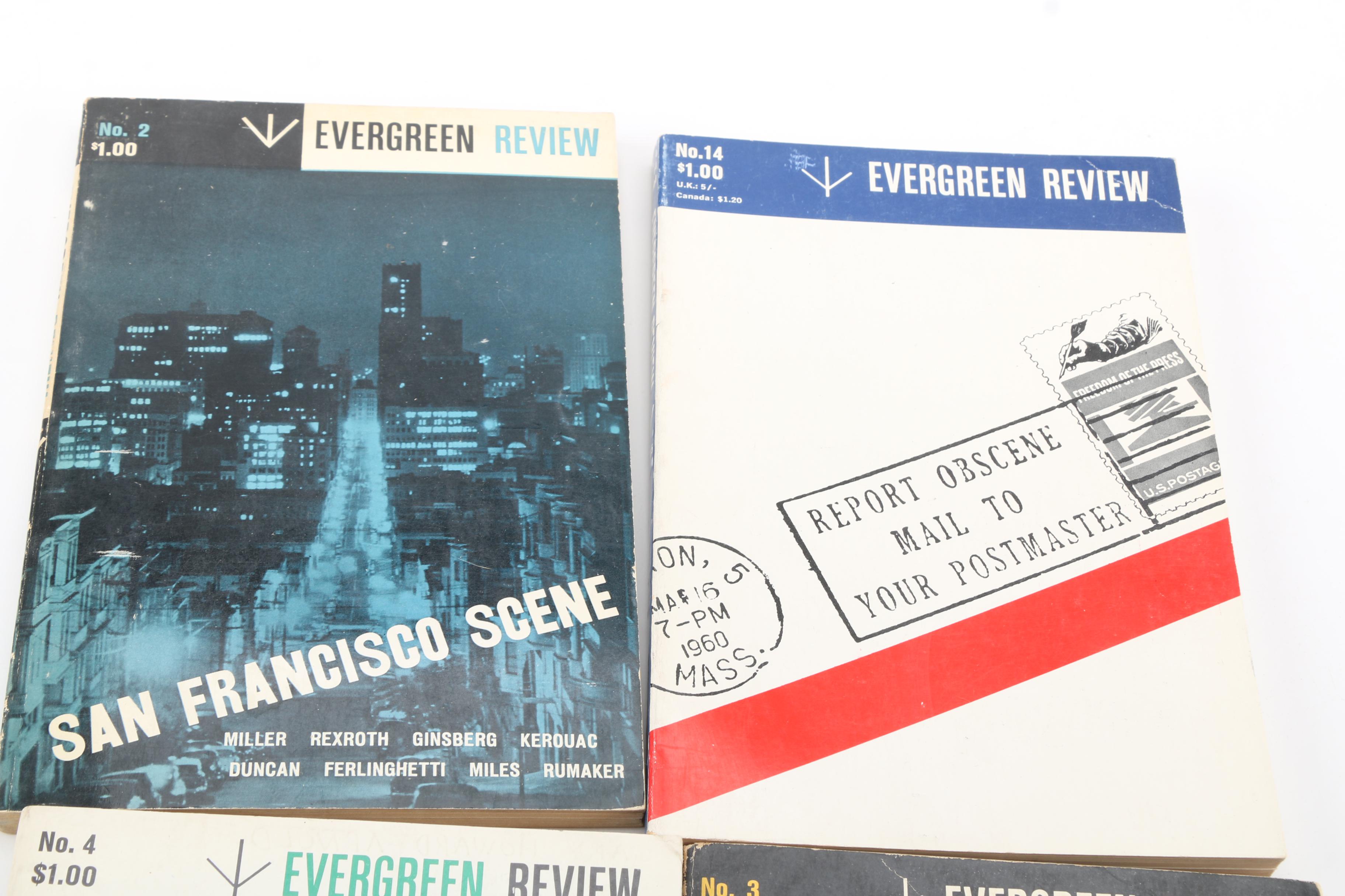 1950s–60s "Evergreen Review" Magazines Including First Issue