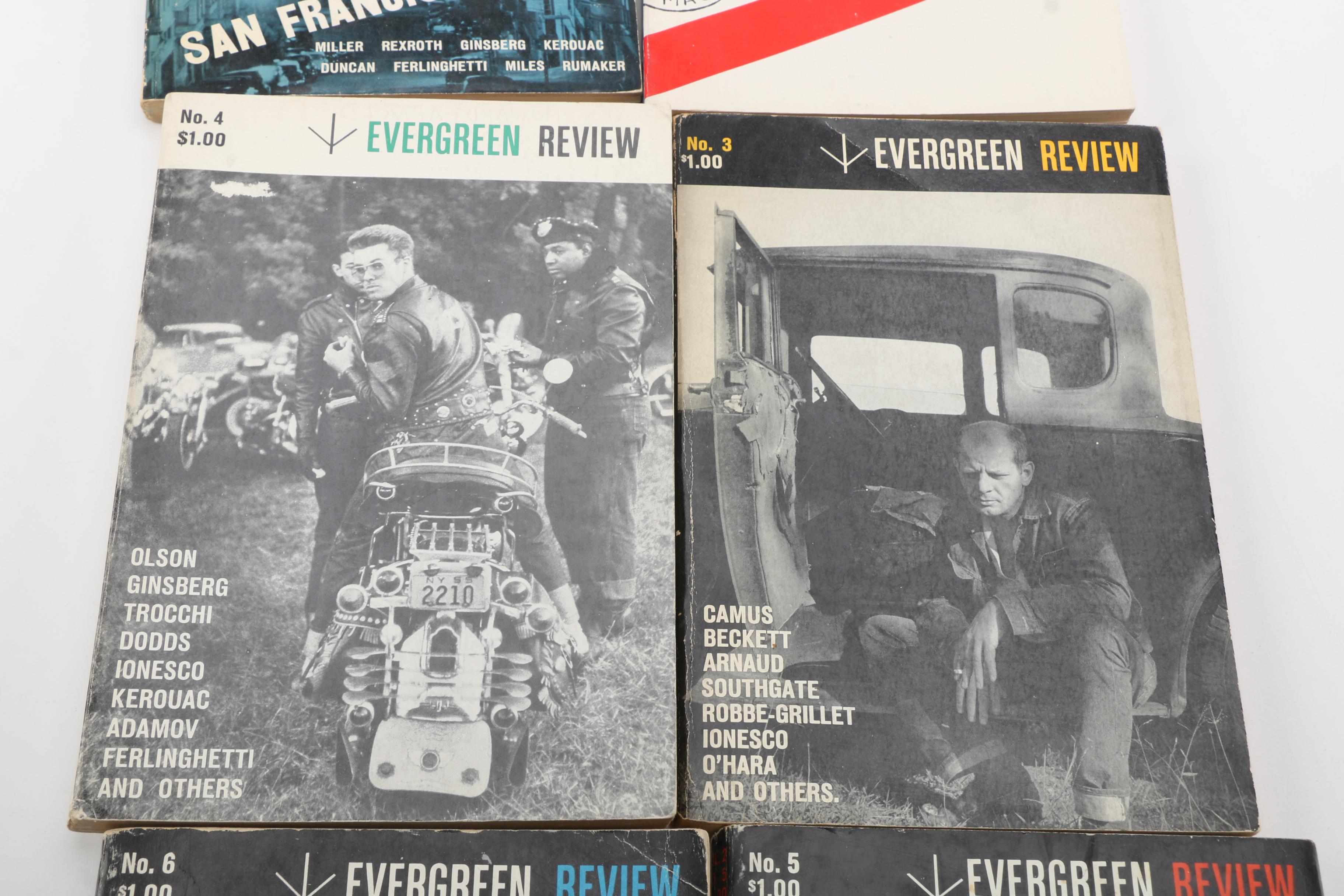 1950s–60s "Evergreen Review" Magazines Including First Issue