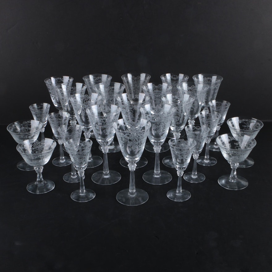 Fostoria "Romance" Stemware, Circa 1942-1971