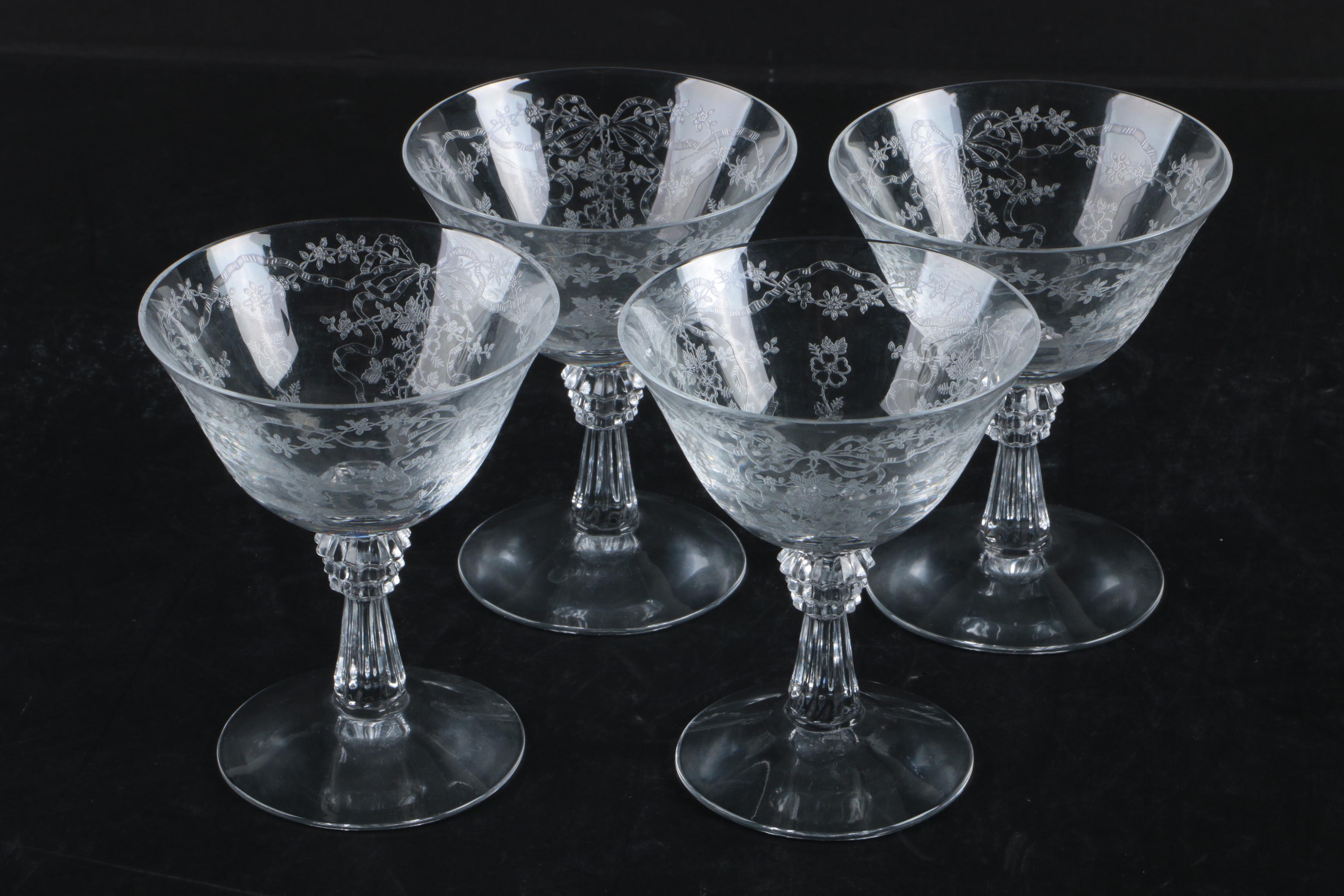 Fostoria "Romance" Stemware, Circa 1942-1971