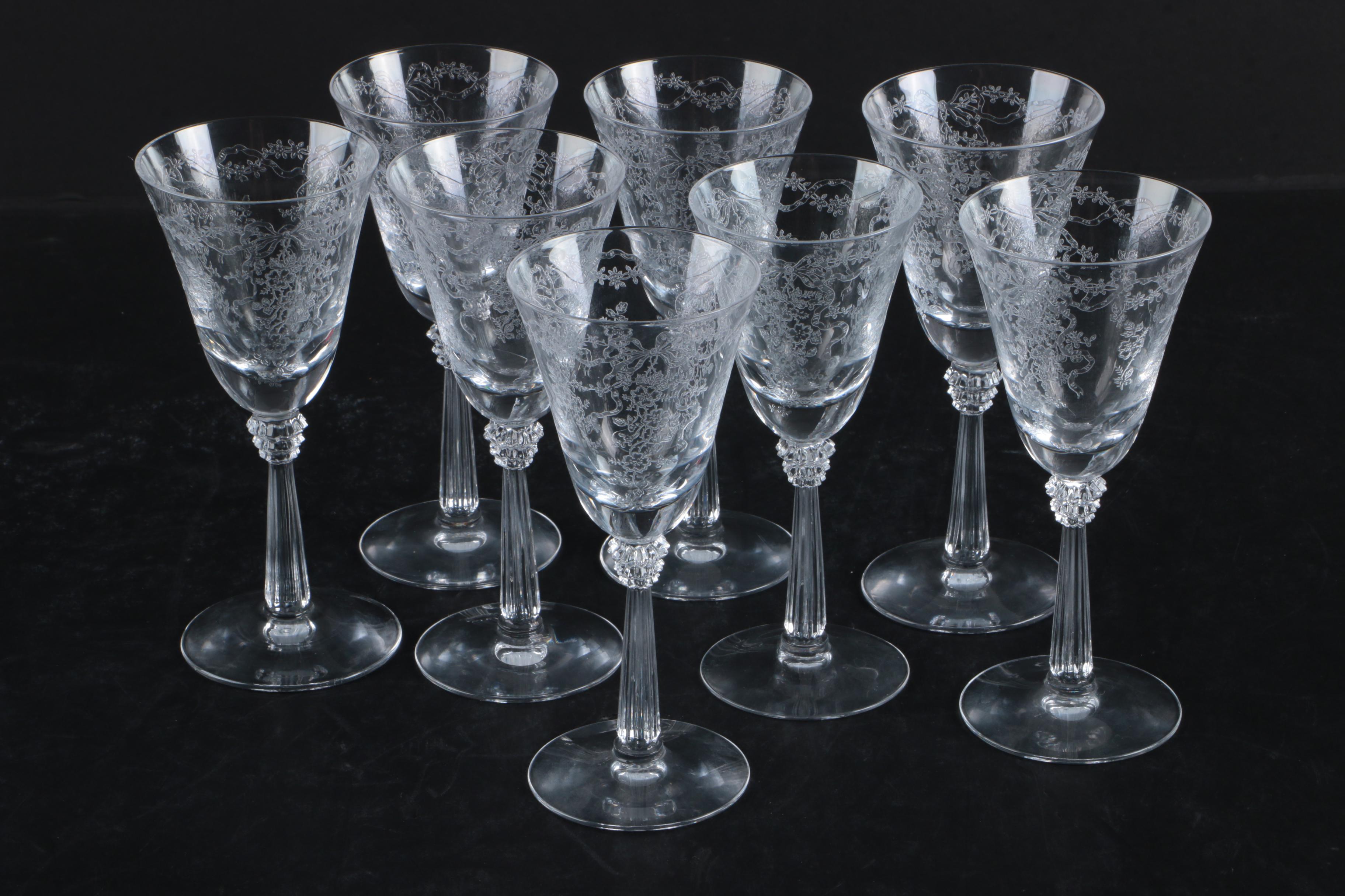 Fostoria "Romance" Stemware, Circa 1942-1971