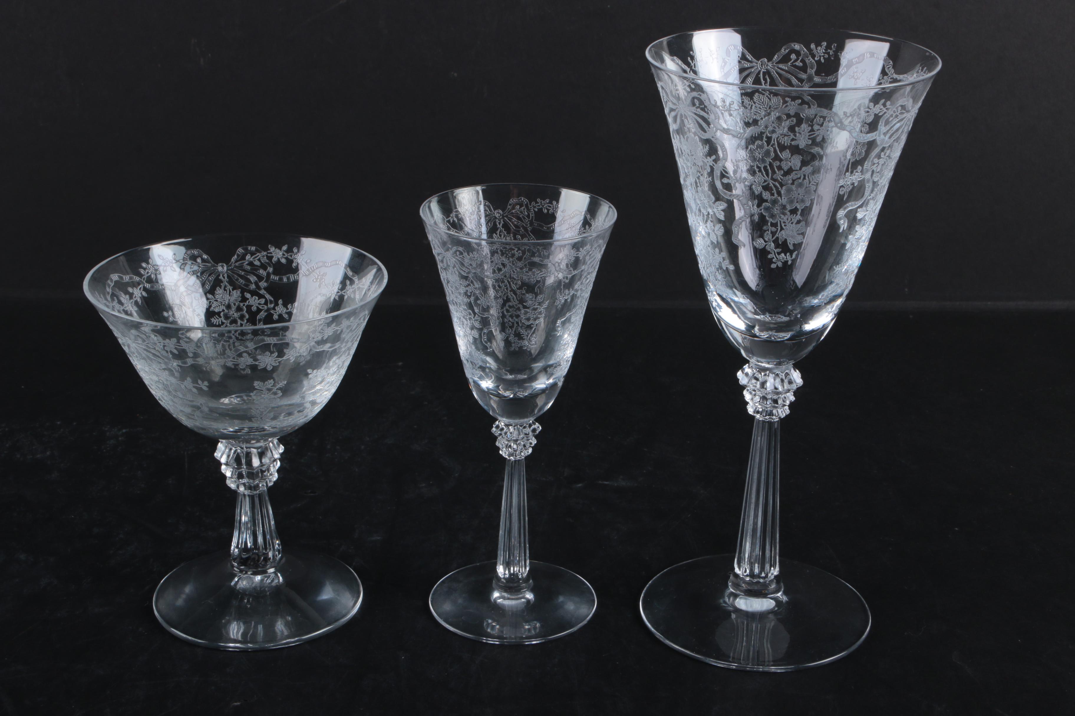Fostoria "Romance" Stemware, Circa 1942-1971