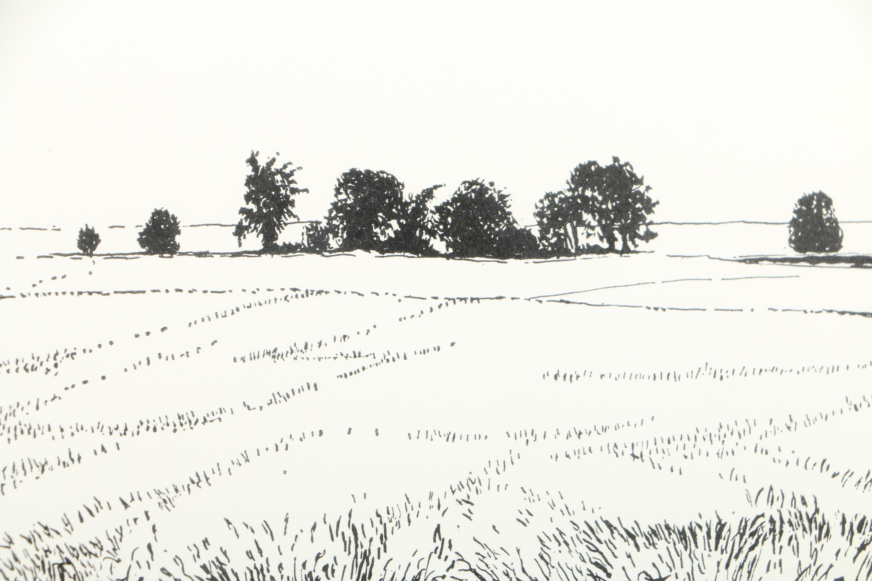 Lithograph of "Illinois Prairie: Our Grass Roots" after Harry Breen
