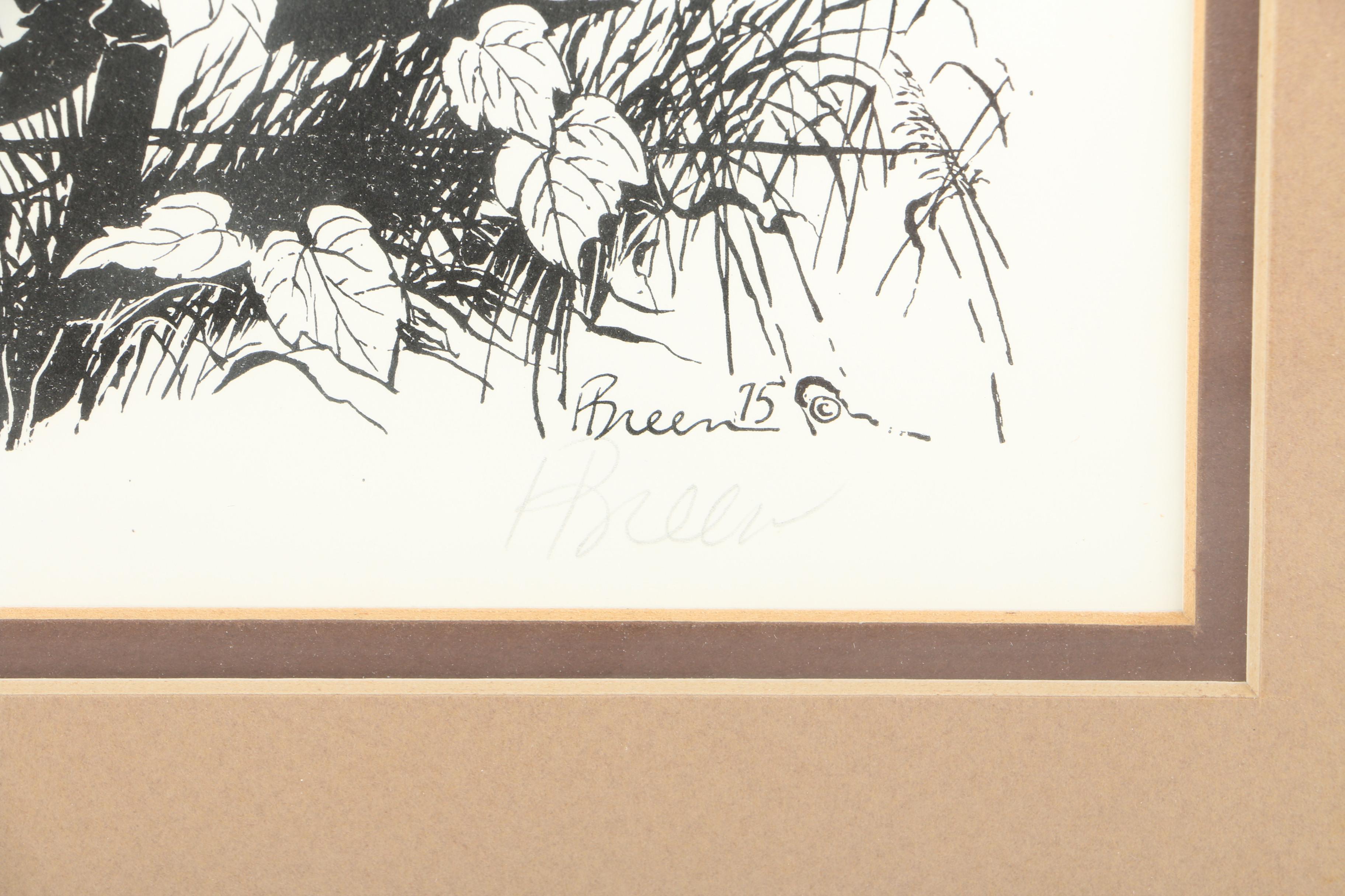 Lithograph of "Illinois Prairie: Our Grass Roots" after Harry Breen