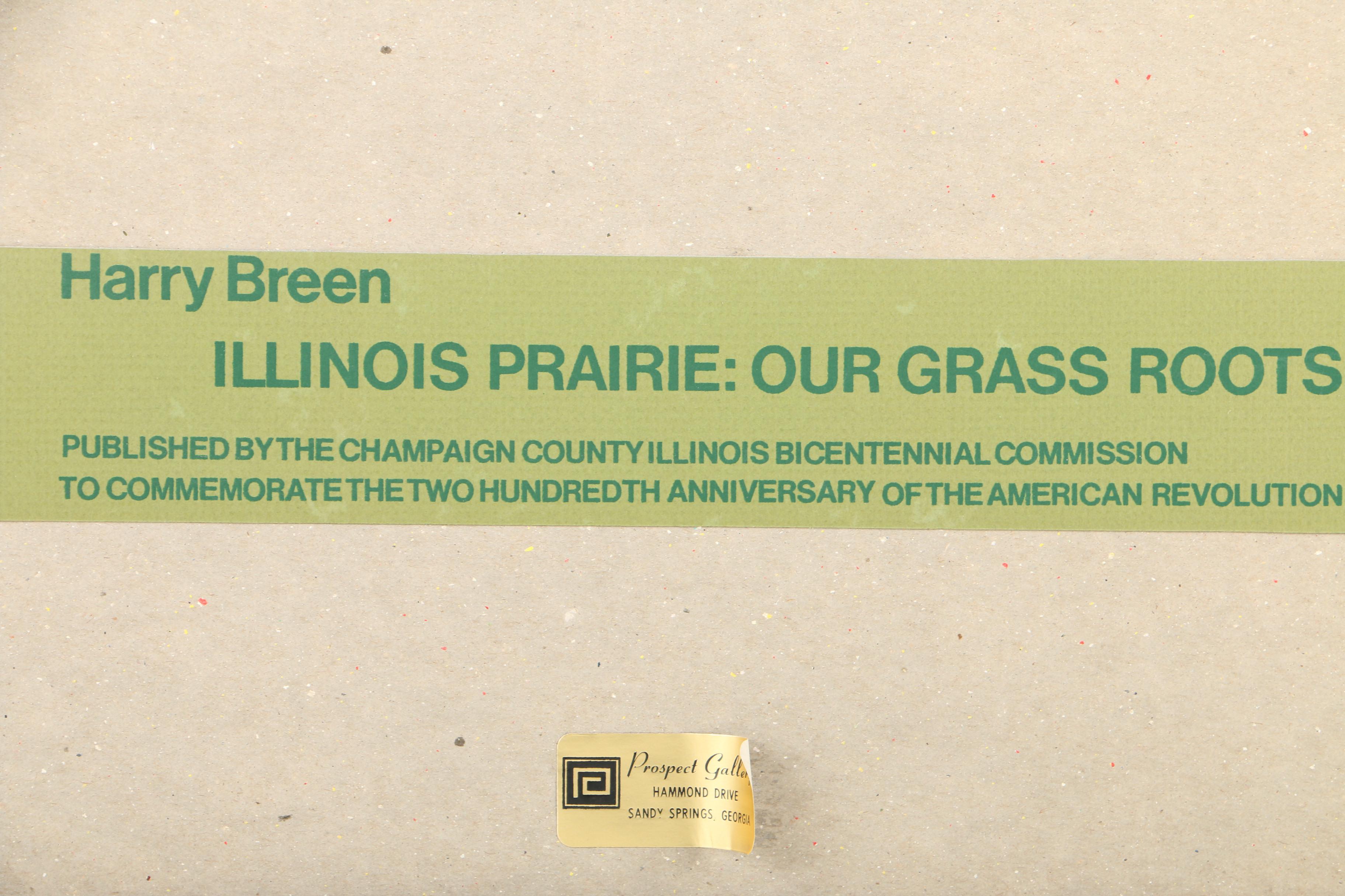 Lithograph of "Illinois Prairie: Our Grass Roots" after Harry Breen