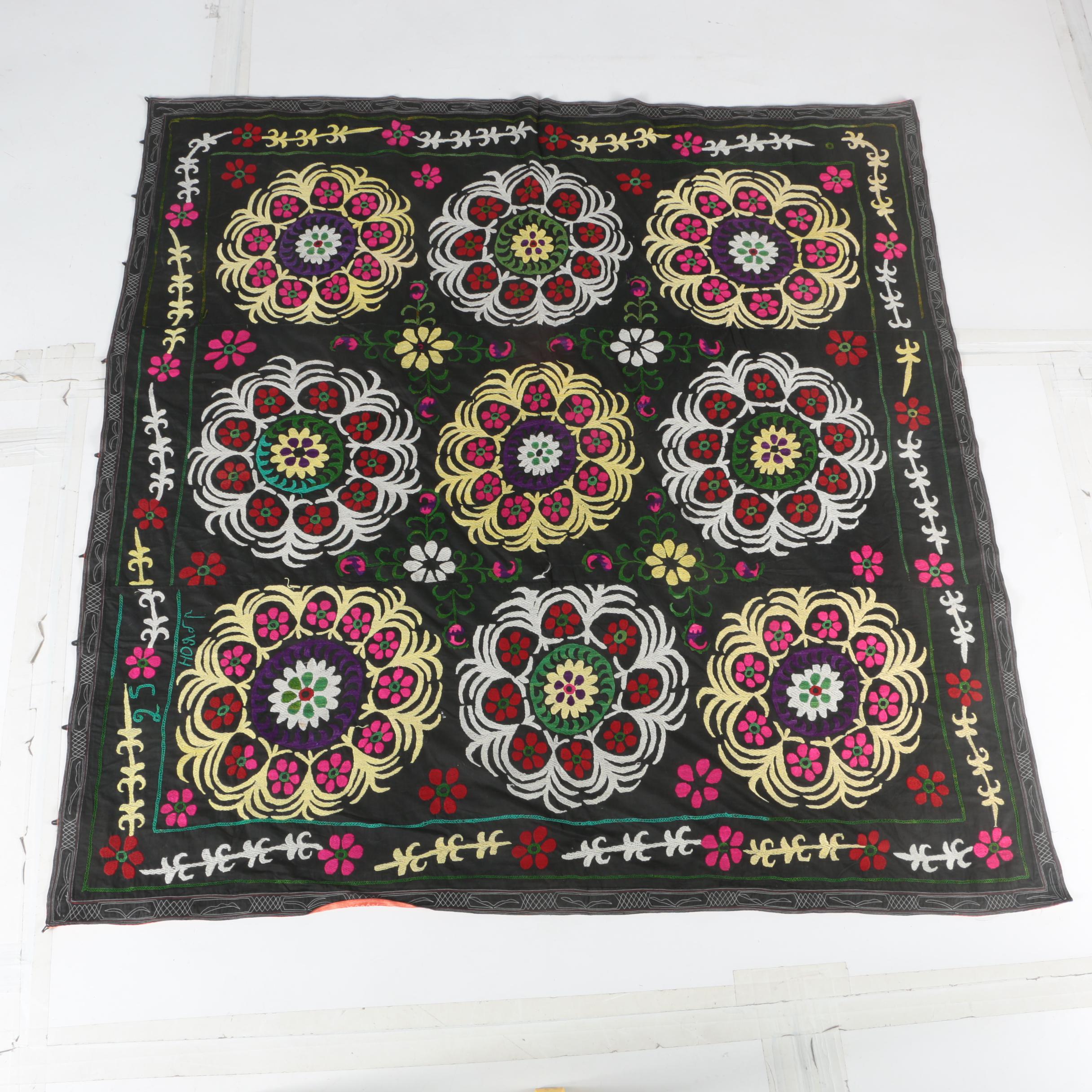 Central Asian Handmade "Suzani" Embroidered Textile