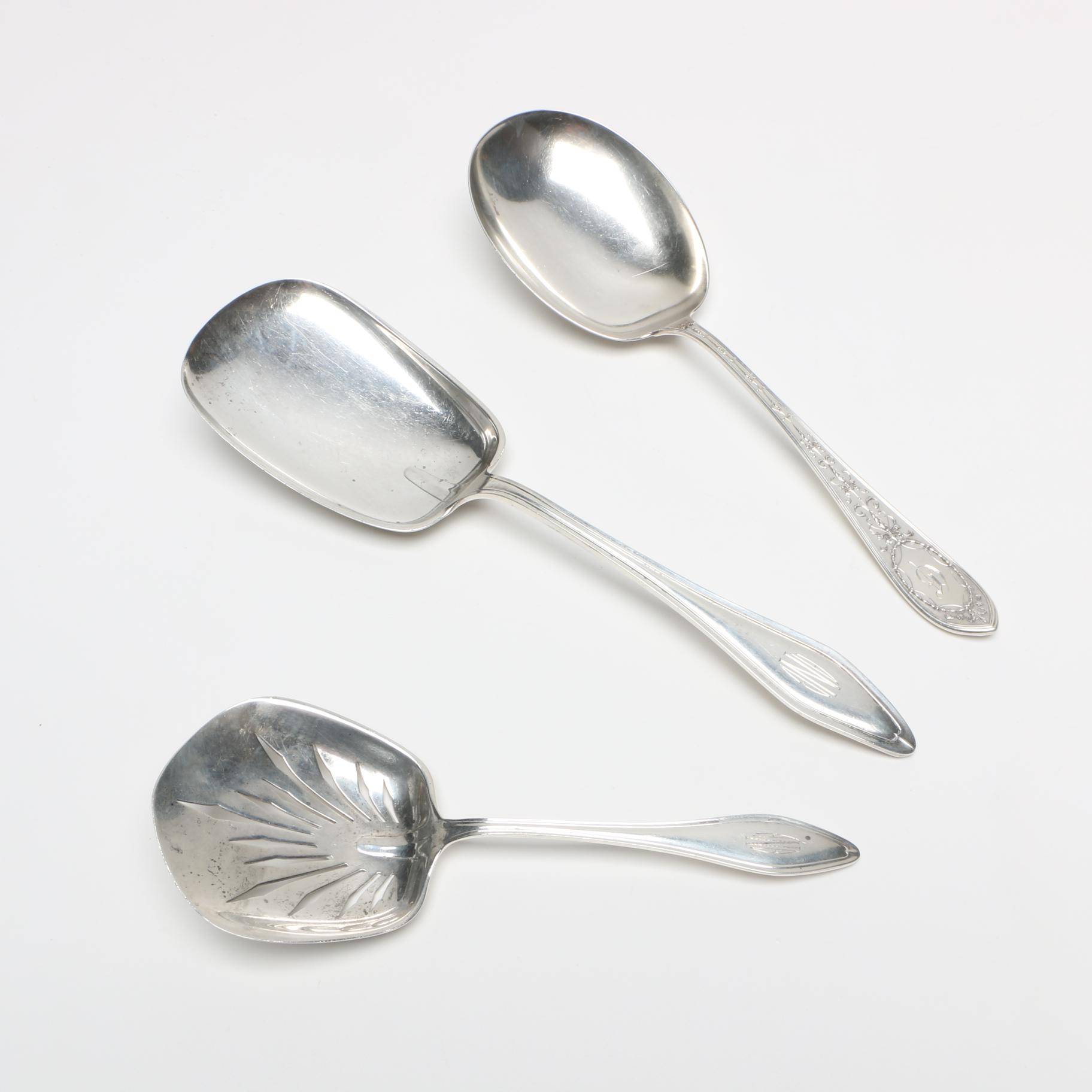 Towle "Mary Chilton" and Whiting Mfg. Co. "Adam" Sterling Serving Utensils