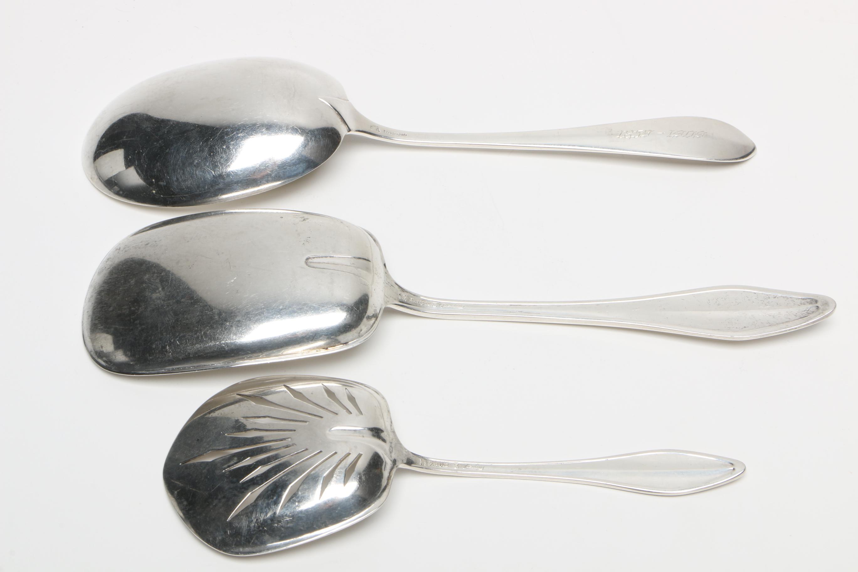 Towle "Mary Chilton" and Whiting Mfg. Co. "Adam" Sterling Serving Utensils