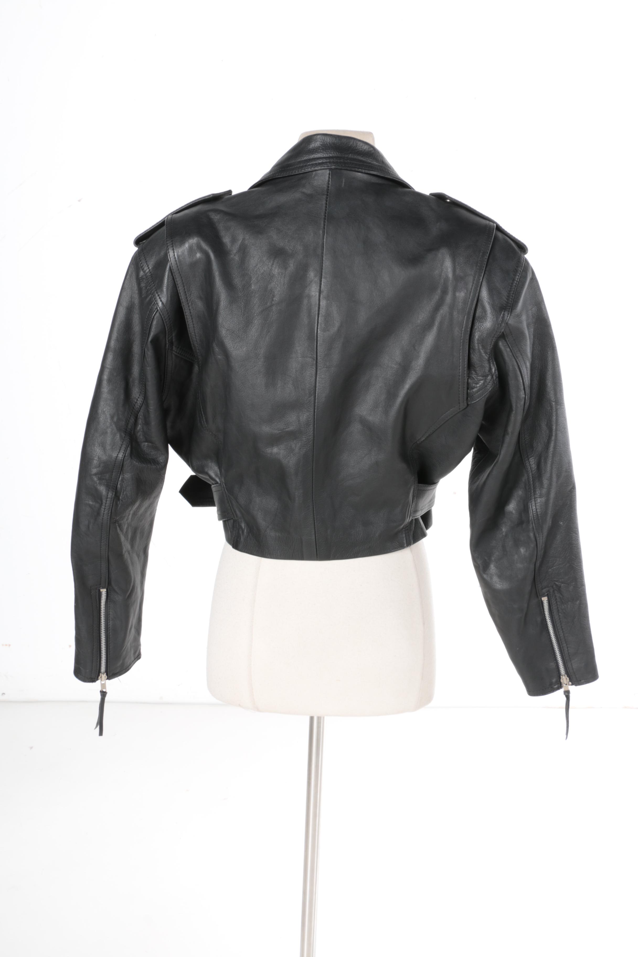 Men's and Women's Black Leather Jackets Including Wilsons and Hidesign