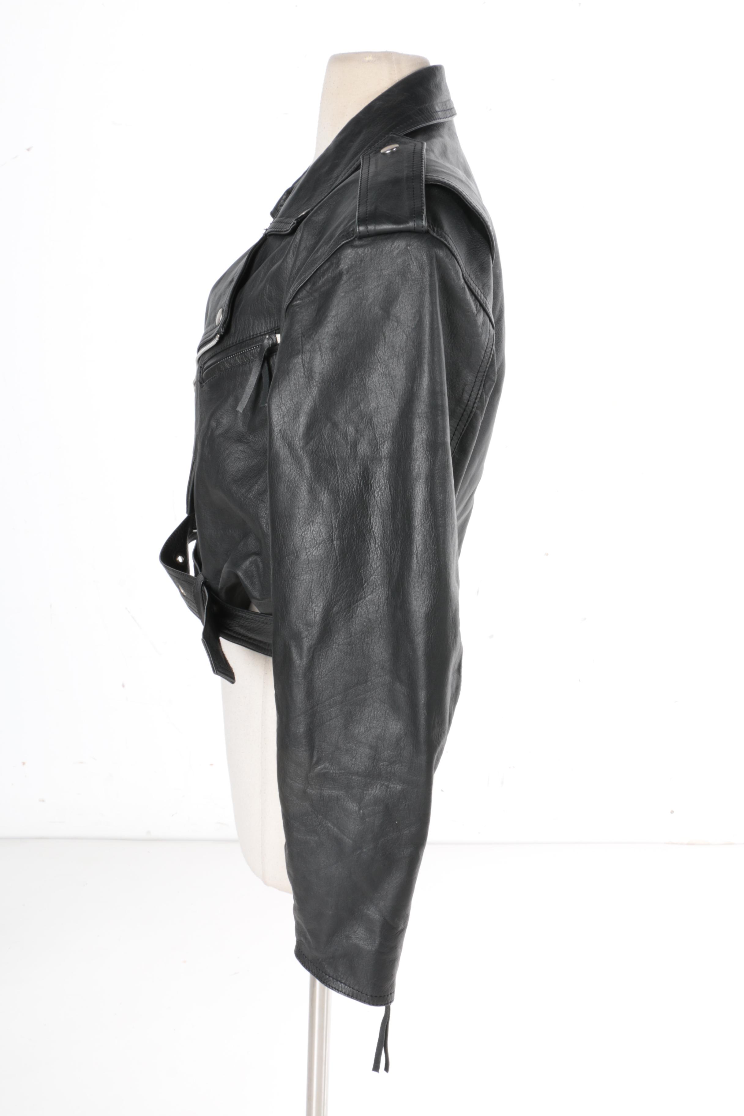 Men's and Women's Black Leather Jackets Including Wilsons and Hidesign