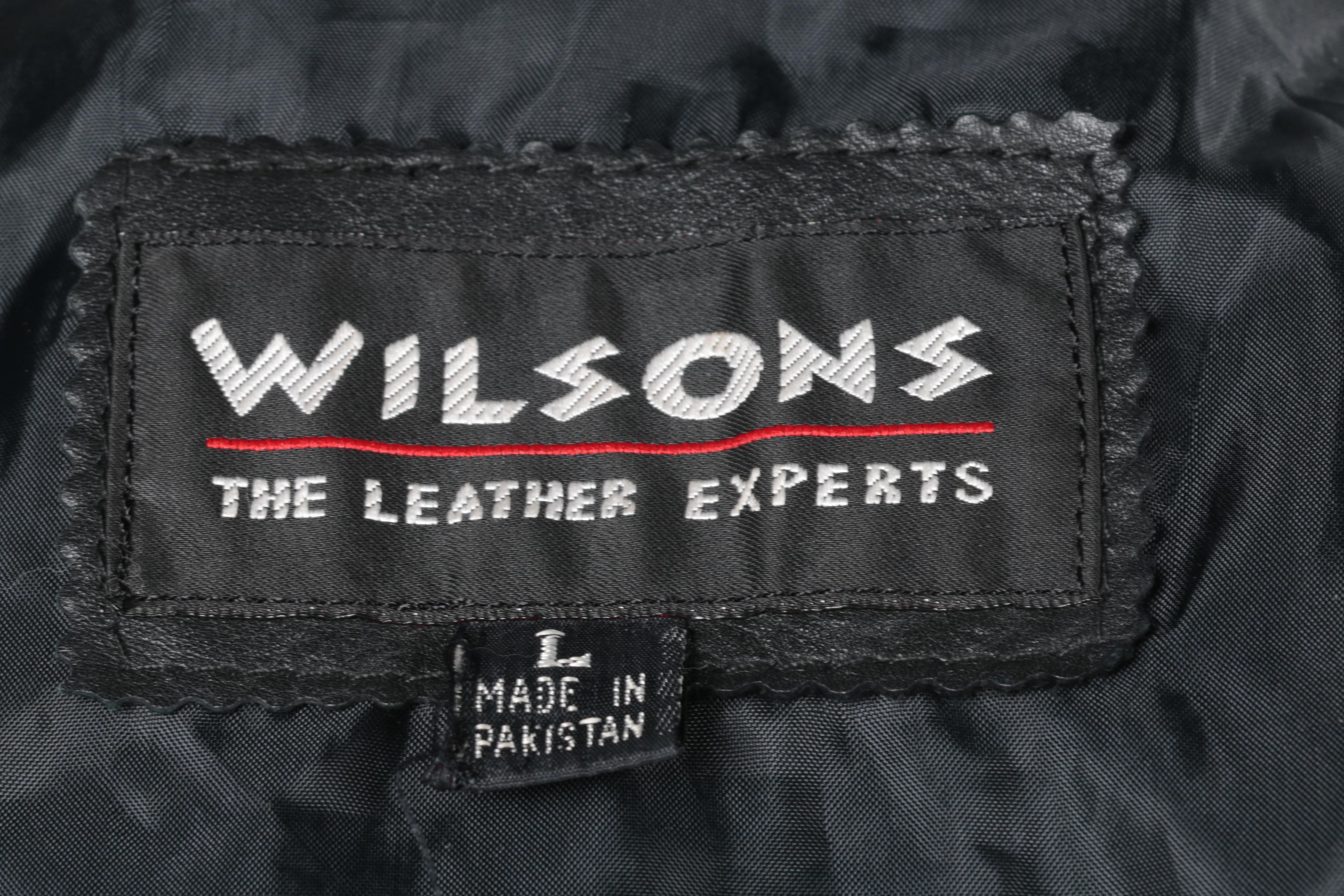 Men's and Women's Black Leather Jackets Including Wilsons and Hidesign