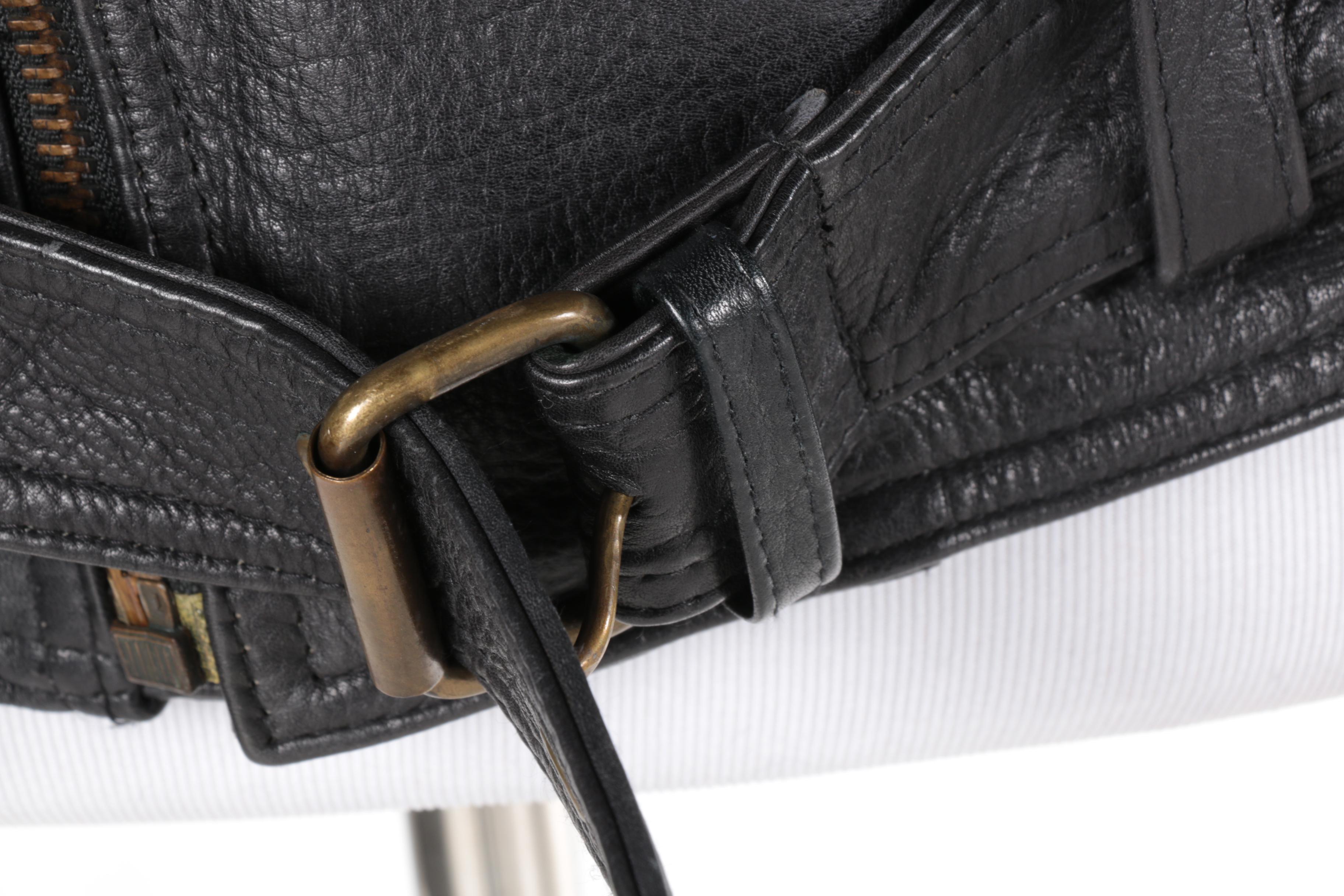 Men's and Women's Black Leather Jackets Including Wilsons and Hidesign