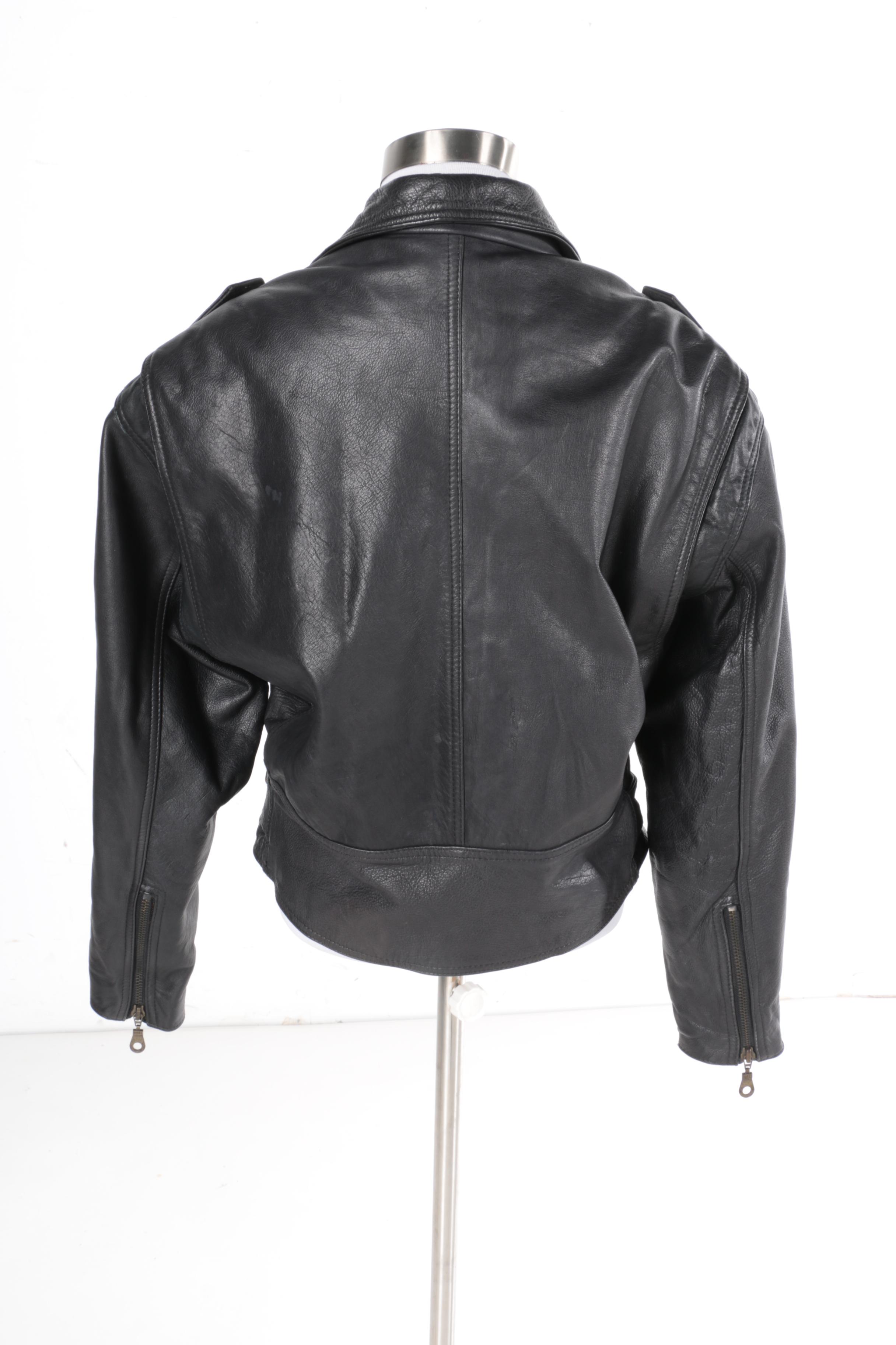 Men's and Women's Black Leather Jackets Including Wilsons and Hidesign