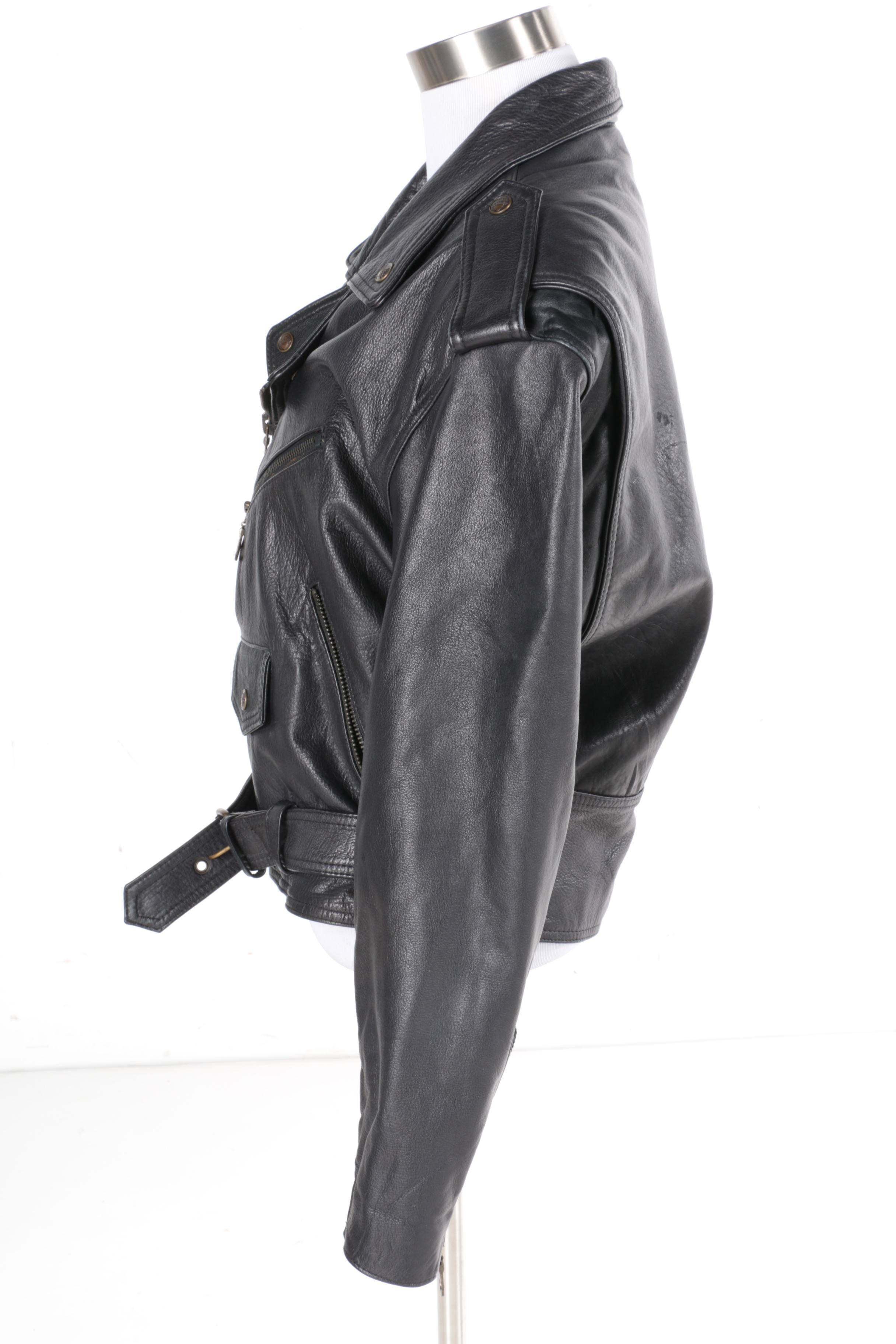 Men's and Women's Black Leather Jackets Including Wilsons and Hidesign