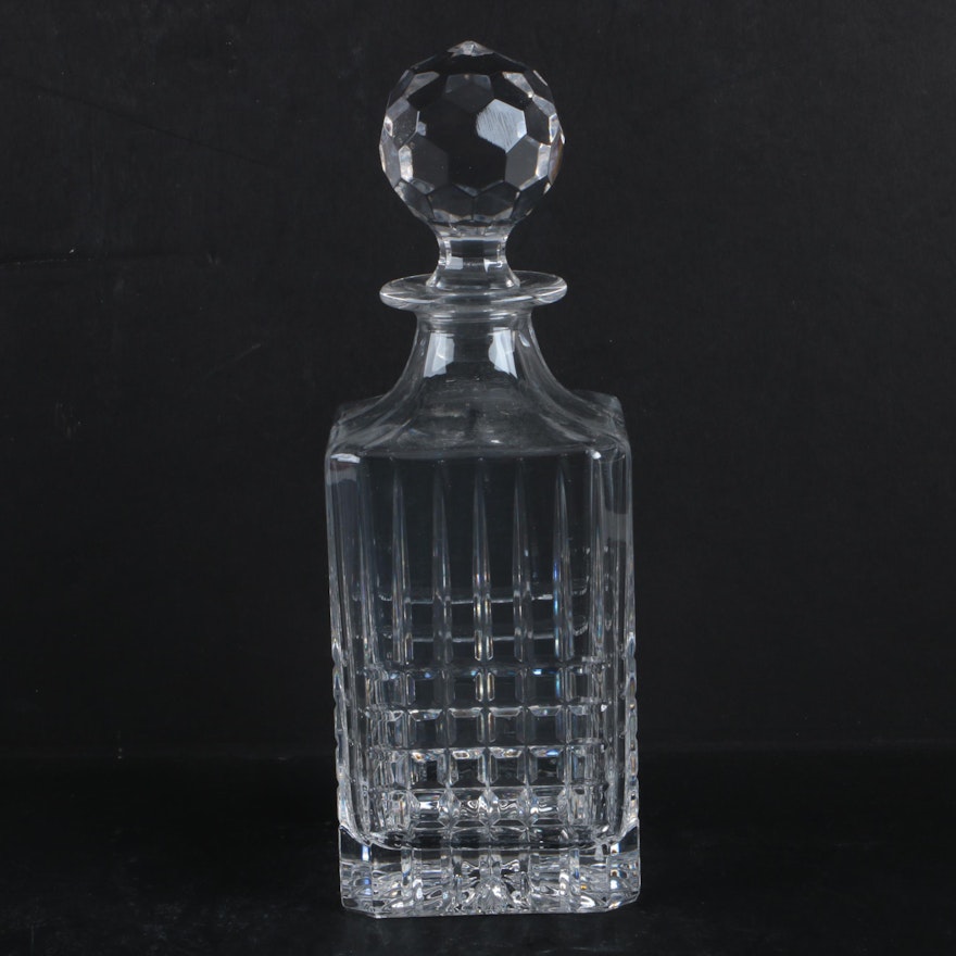 Tiffany & Co Crystal "Plaid" Decanter