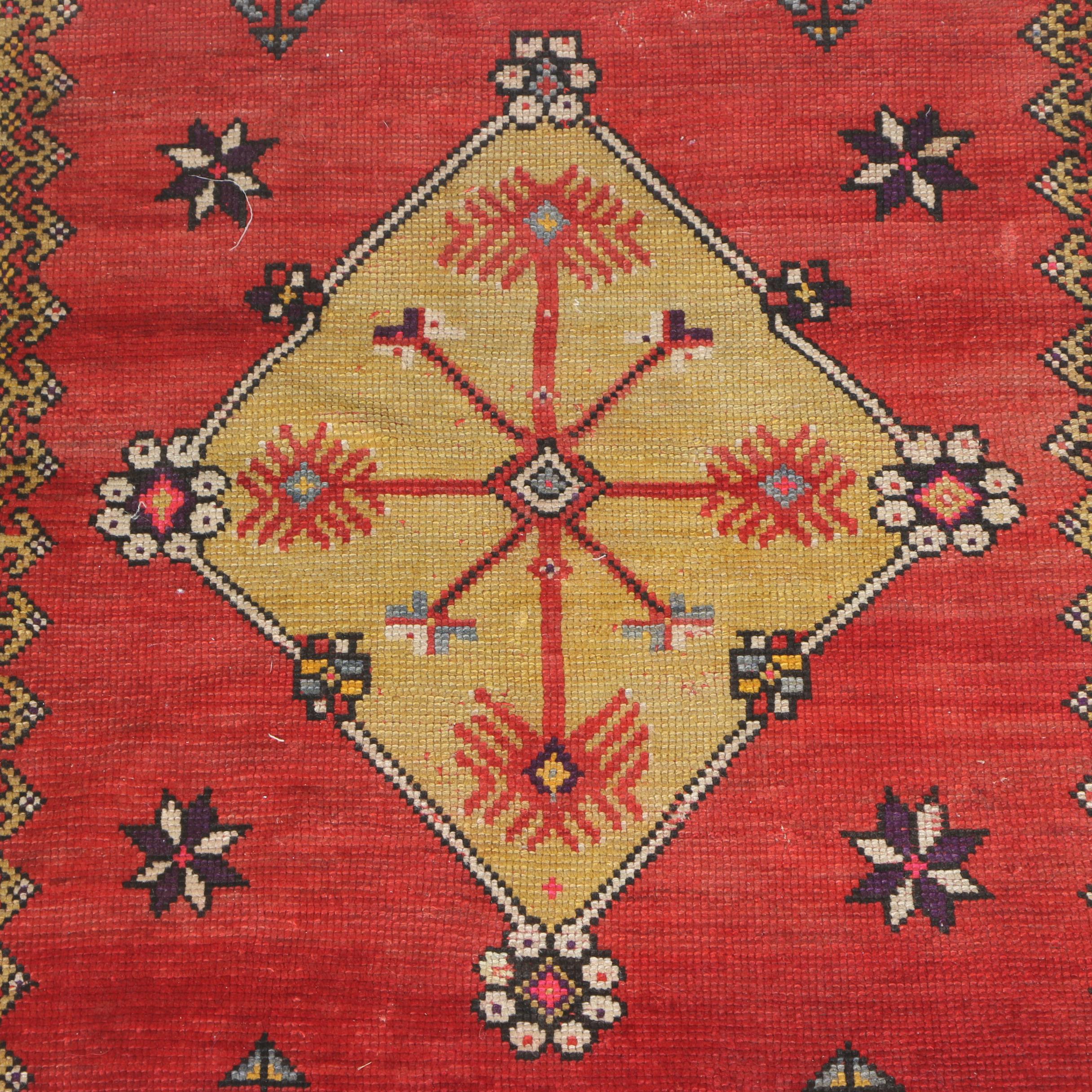 Vintage Handwoven Anatolian Bergama Wool Area Rug