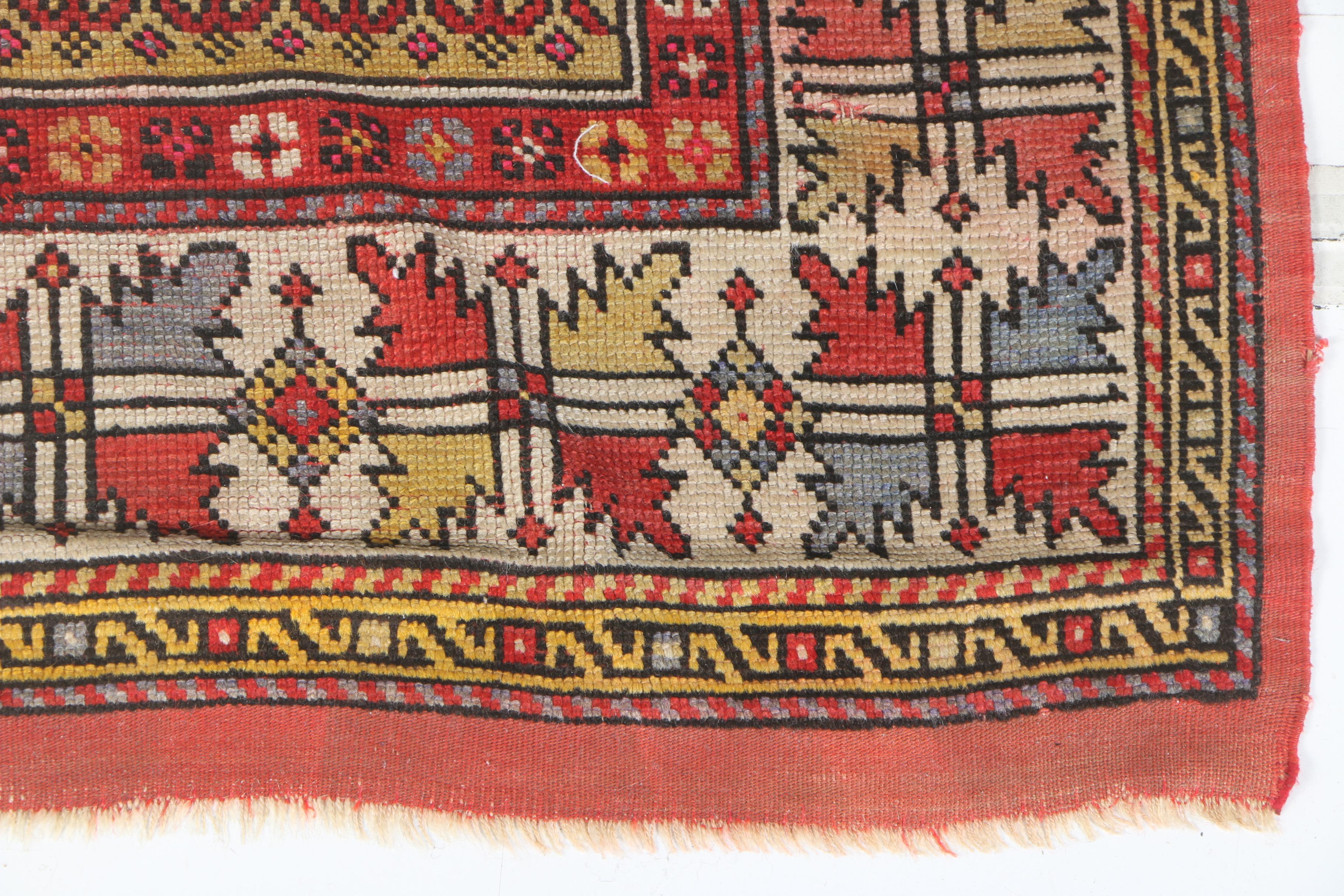 Vintage Handwoven Anatolian Bergama Wool Area Rug