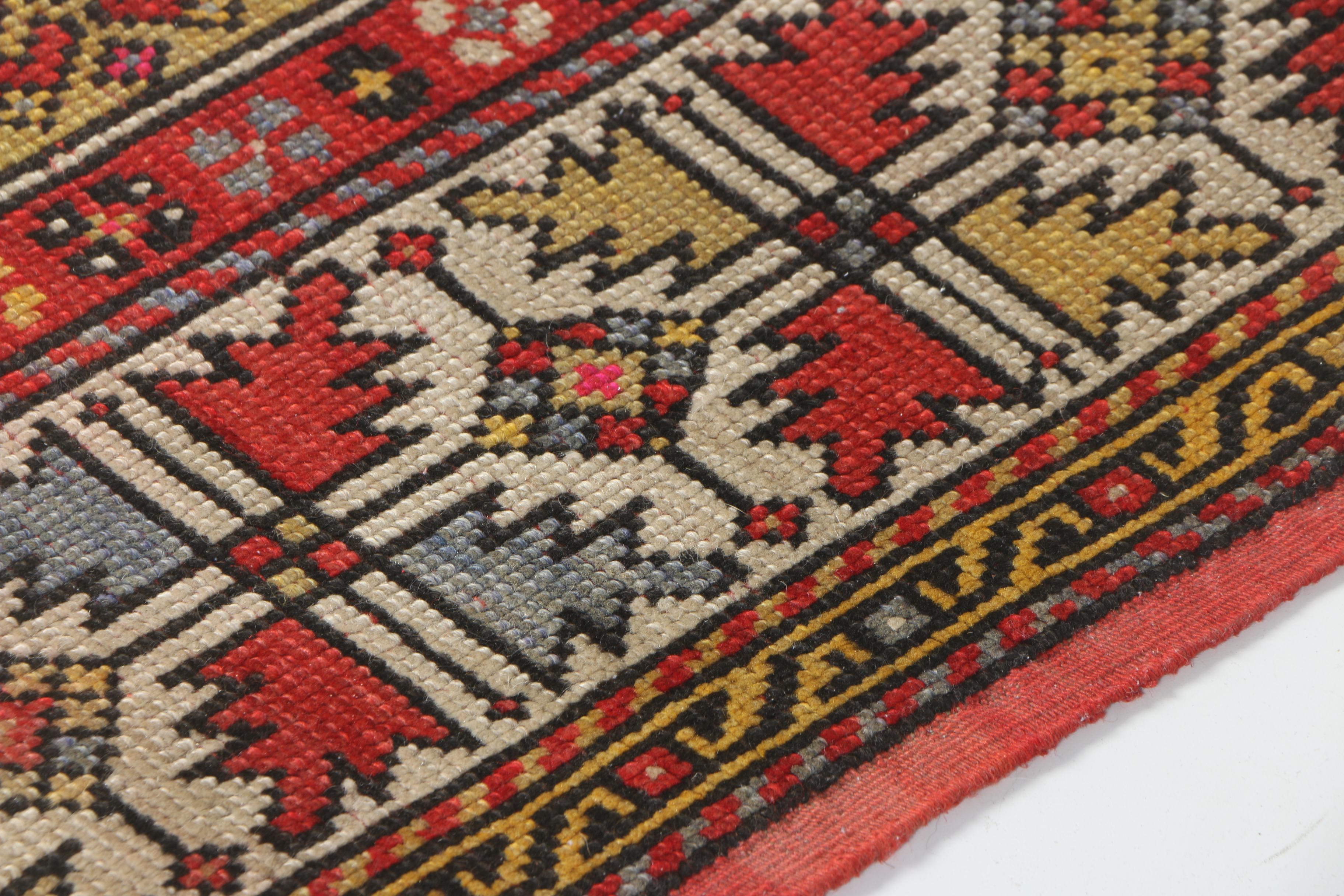 Vintage Handwoven Anatolian Bergama Wool Area Rug