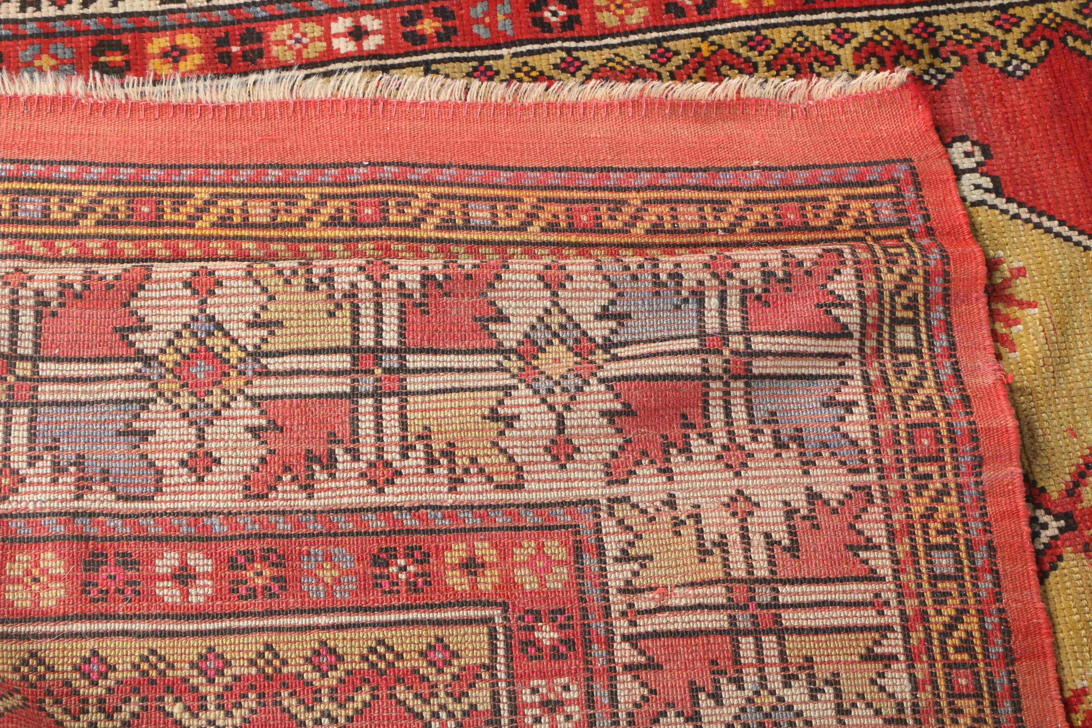 Vintage Handwoven Anatolian Bergama Wool Area Rug