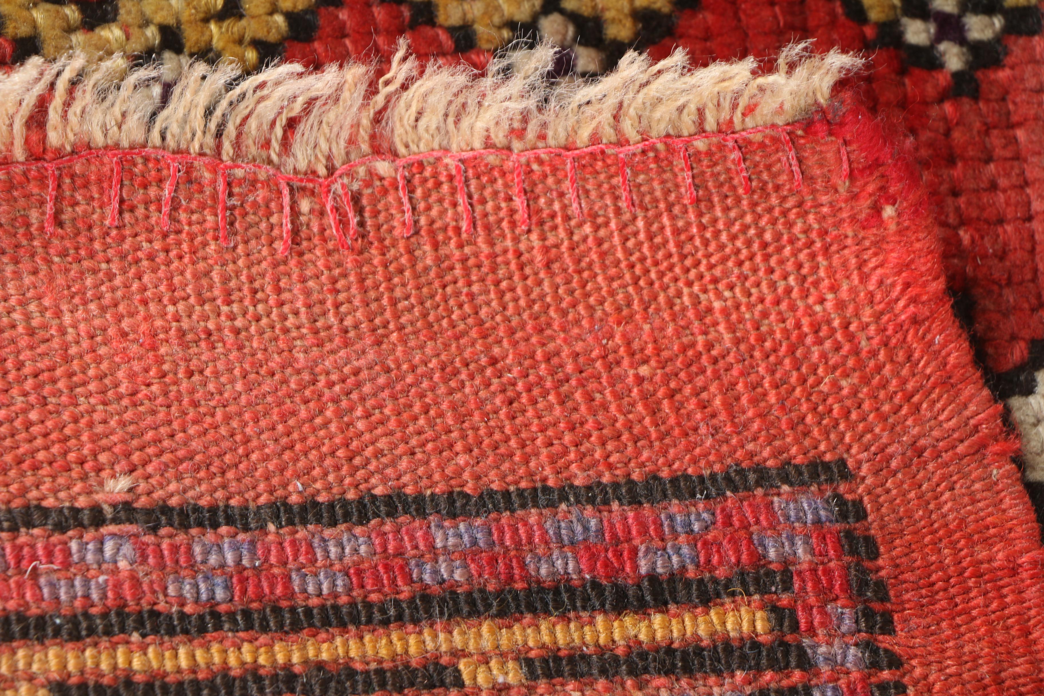 Vintage Handwoven Anatolian Bergama Wool Area Rug