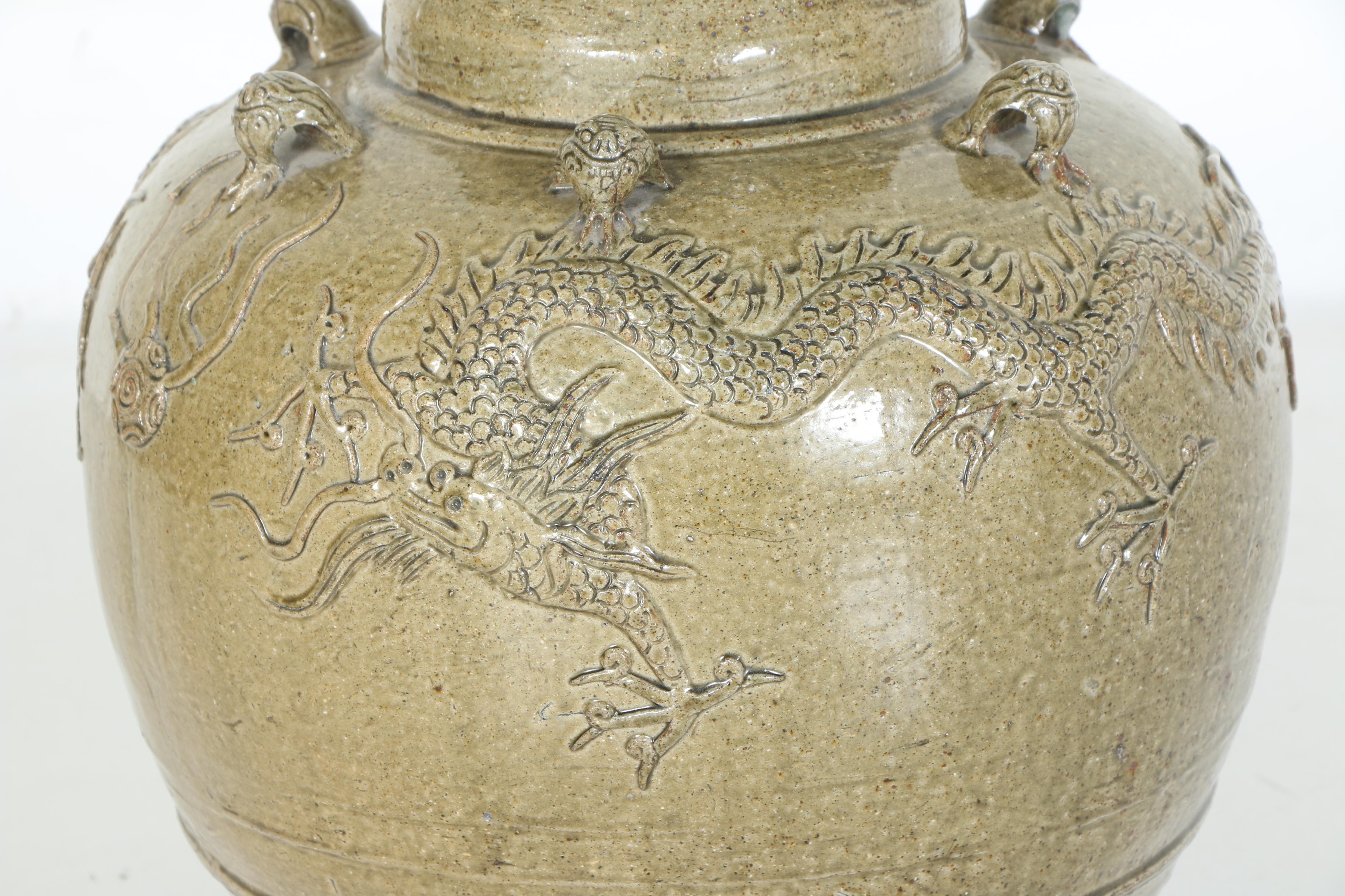 Chinese Earthenware Dragon Vase