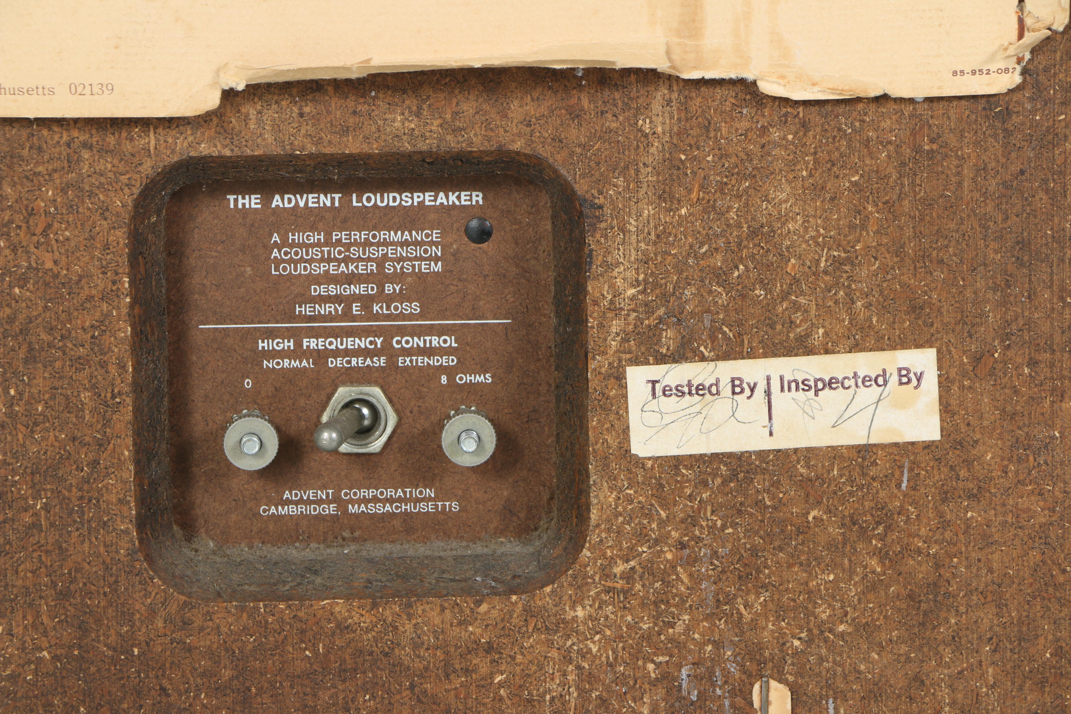 Vintage Advent Loudspeakers