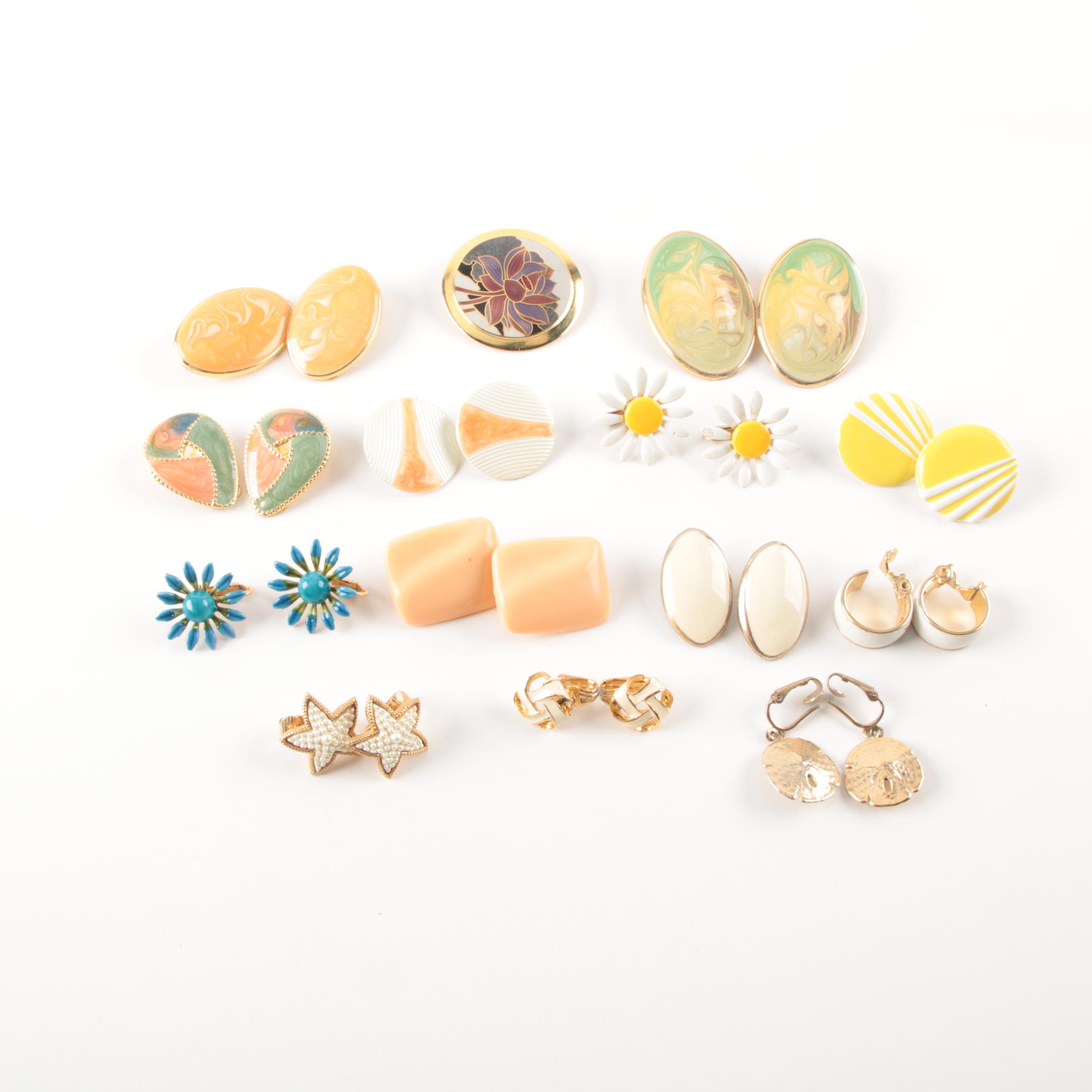 Costume Jewelry Earrings and Pendant Including Samuel Huang