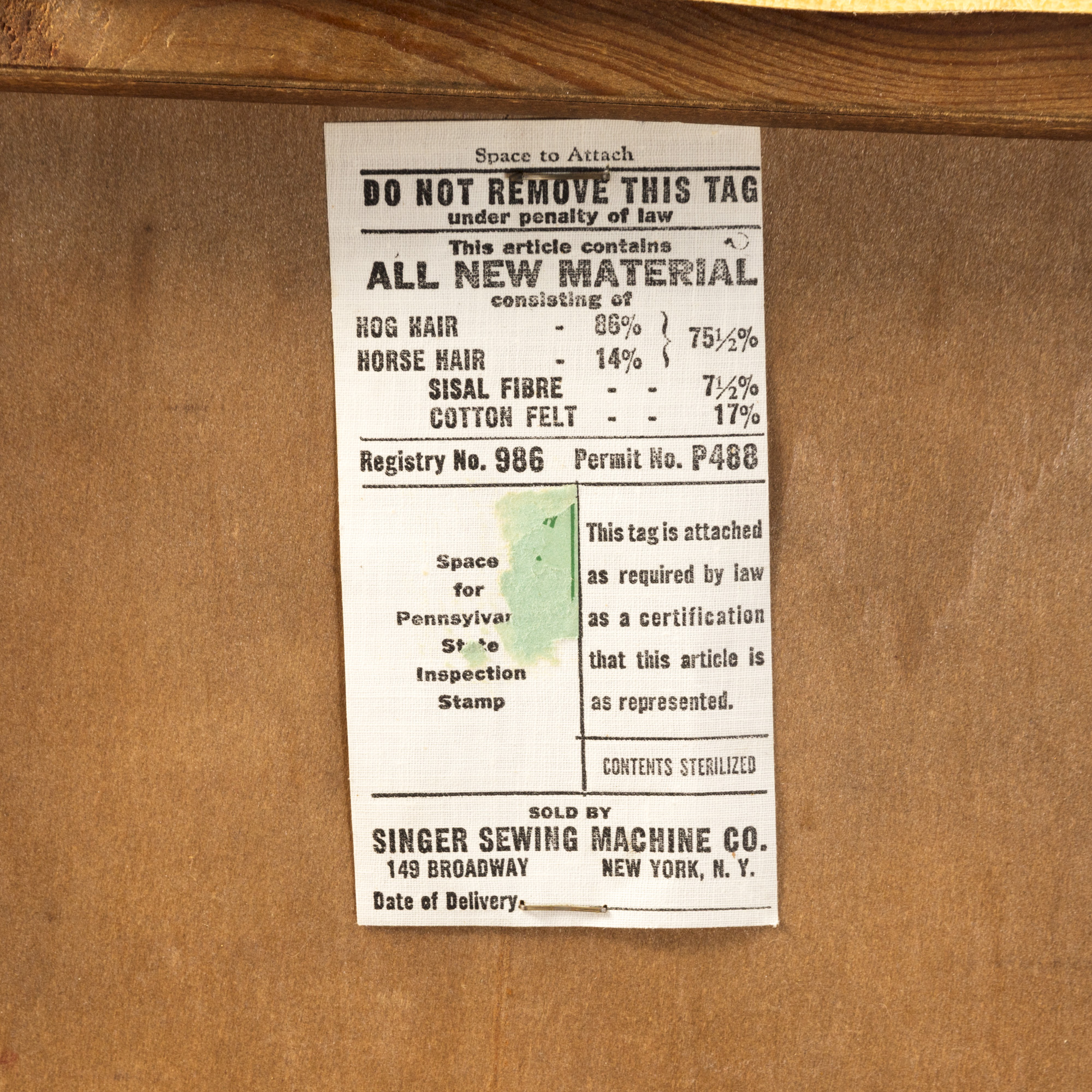 Vintage Singer Sewing Machine with Cabinet and Stool