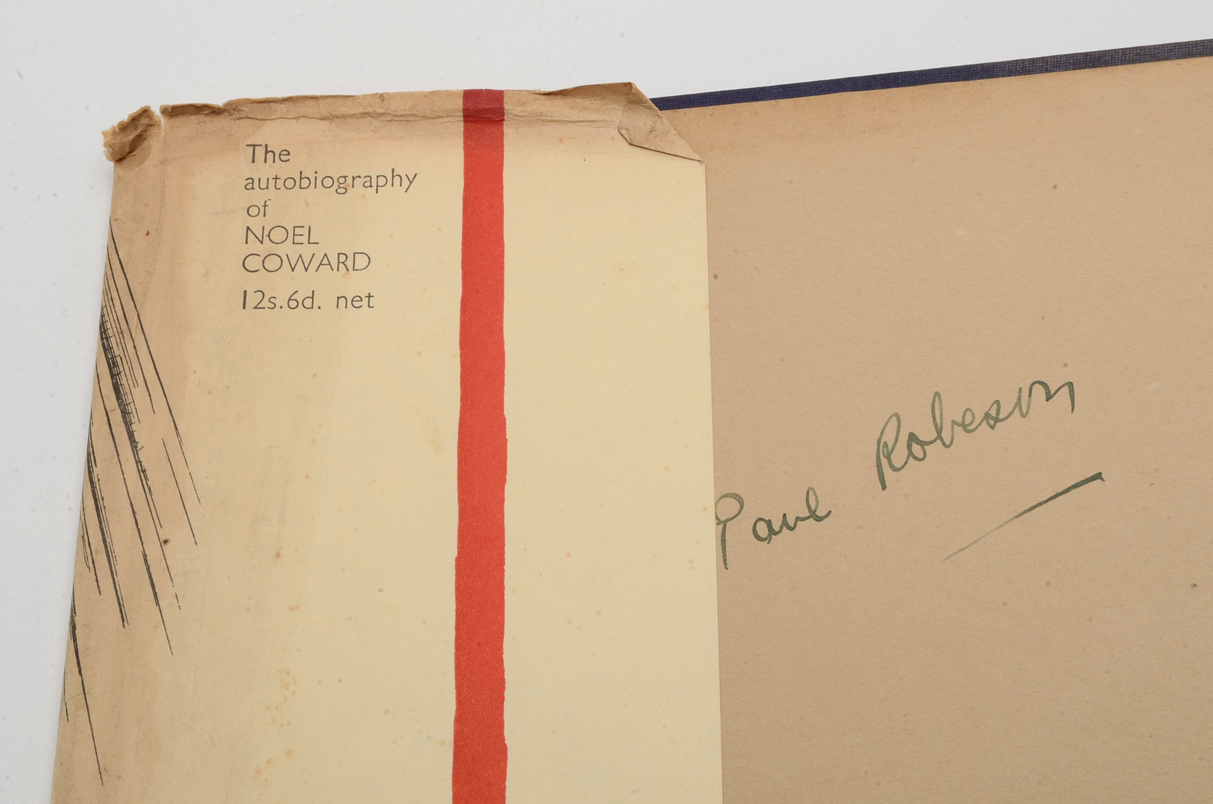 1937 Edition of 'Present Indicative" by Noel Coward, Inscribed by Robeson