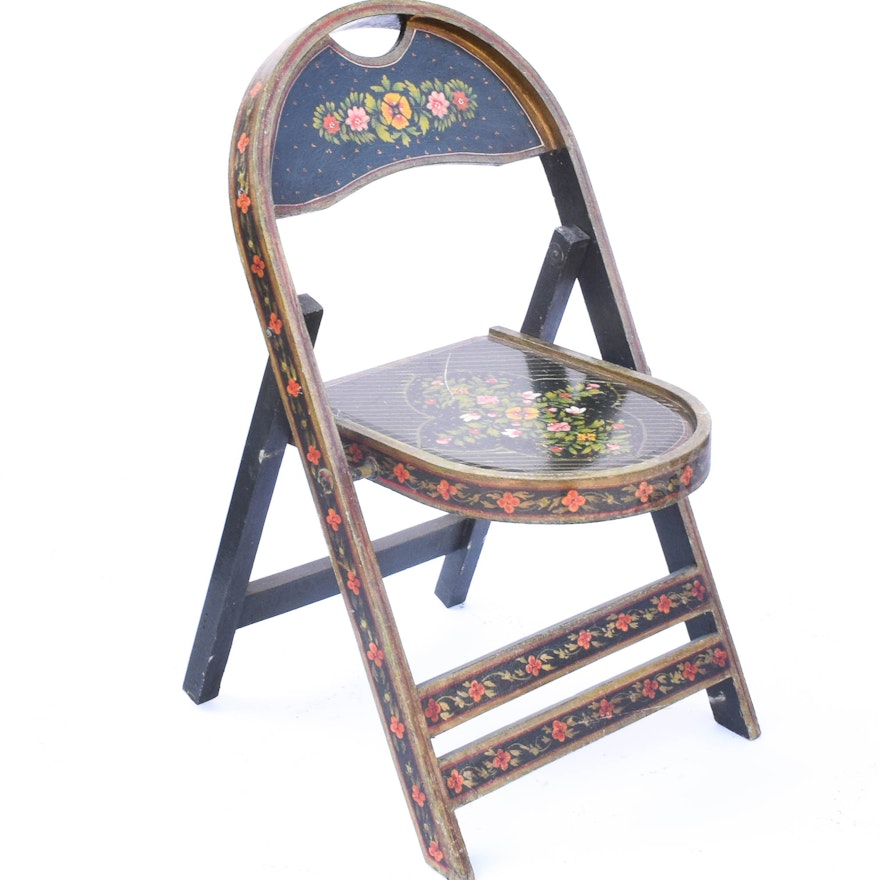 German Folk Art Folding Chair