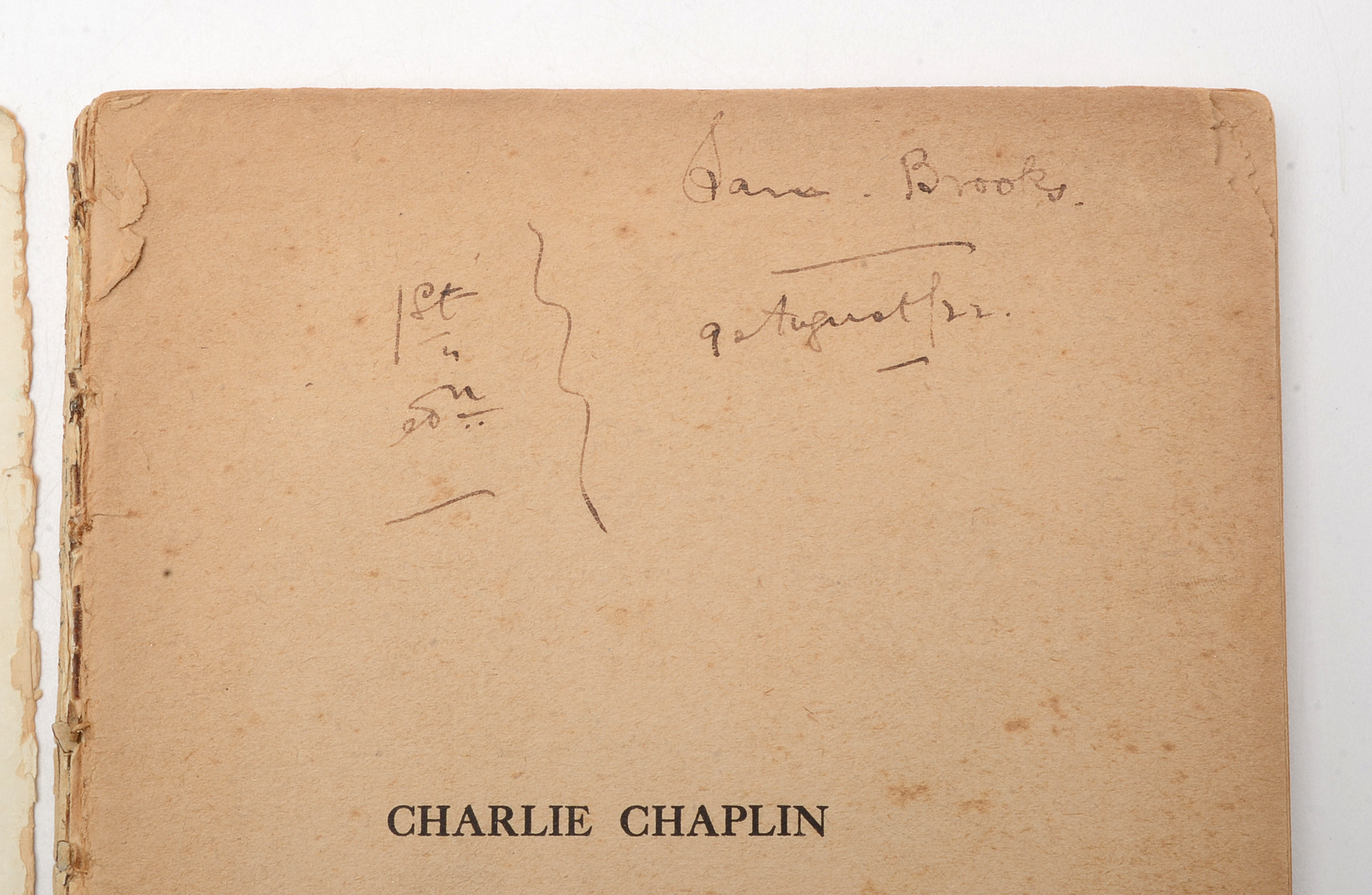 1922 First Edition of "Charlie Chaplin" by Louis Delluc