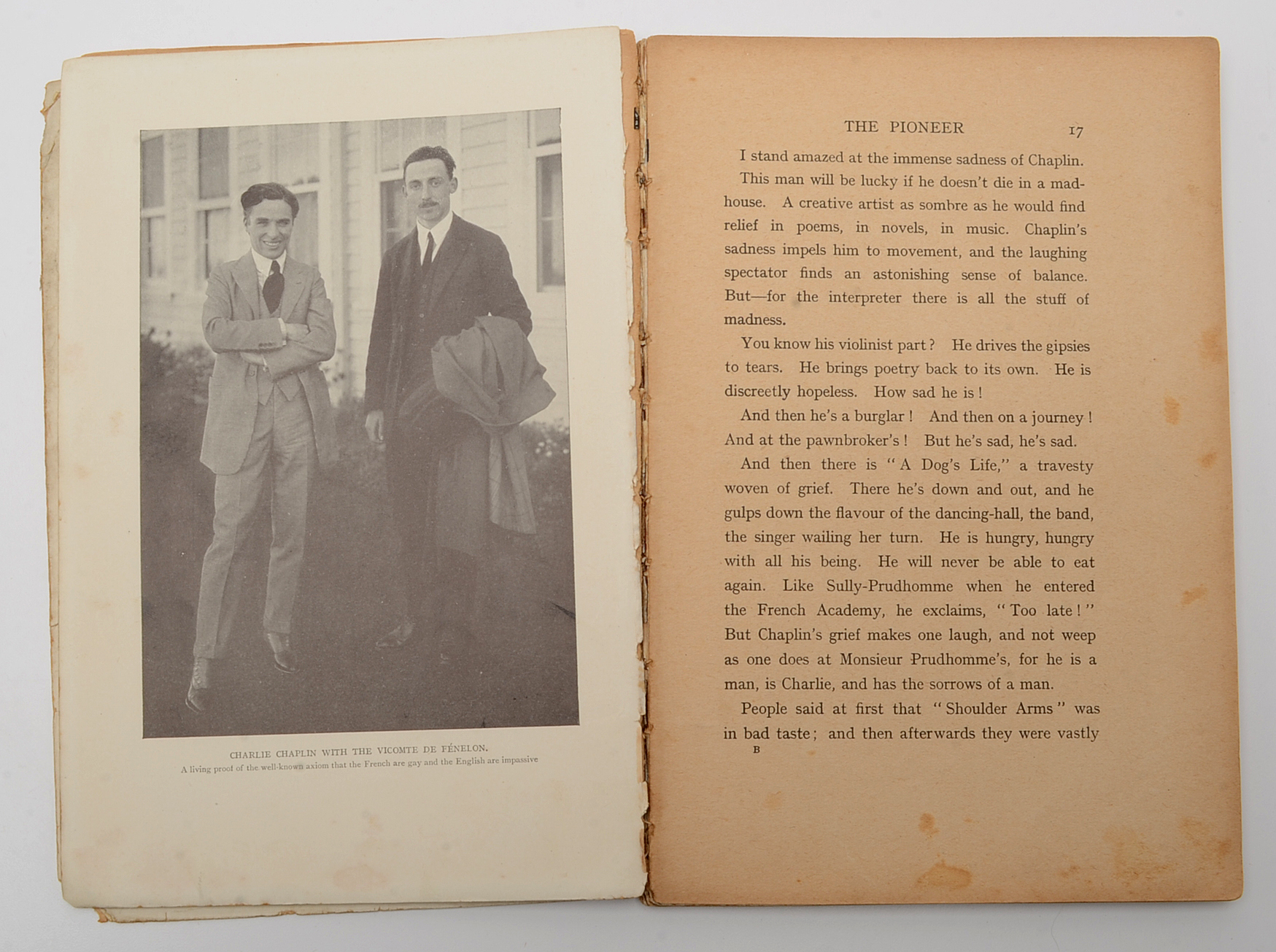 1922 First Edition of "Charlie Chaplin" by Louis Delluc