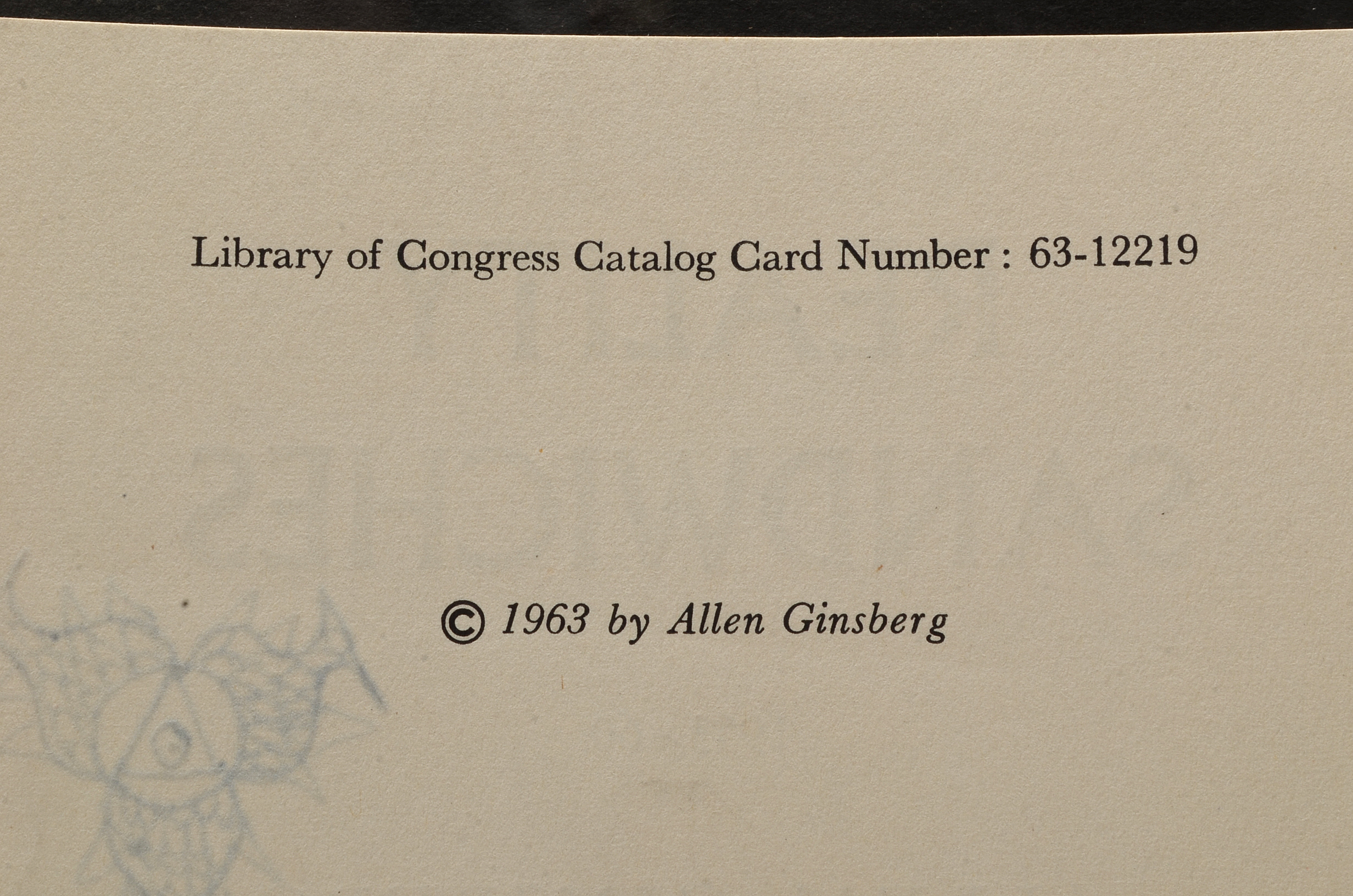 1965 Personal Inscription by Allen Ginsberg to Herbert Marshall