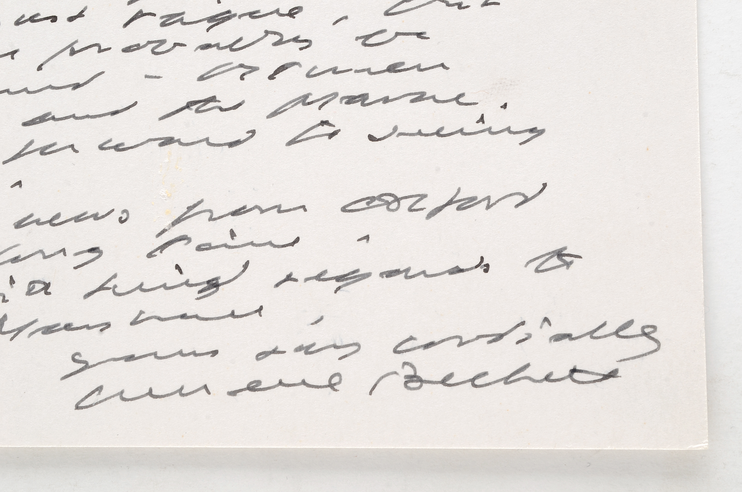 Signed Photograph and Postcard from Samuel Beckett and Photo of Bucky Fuller