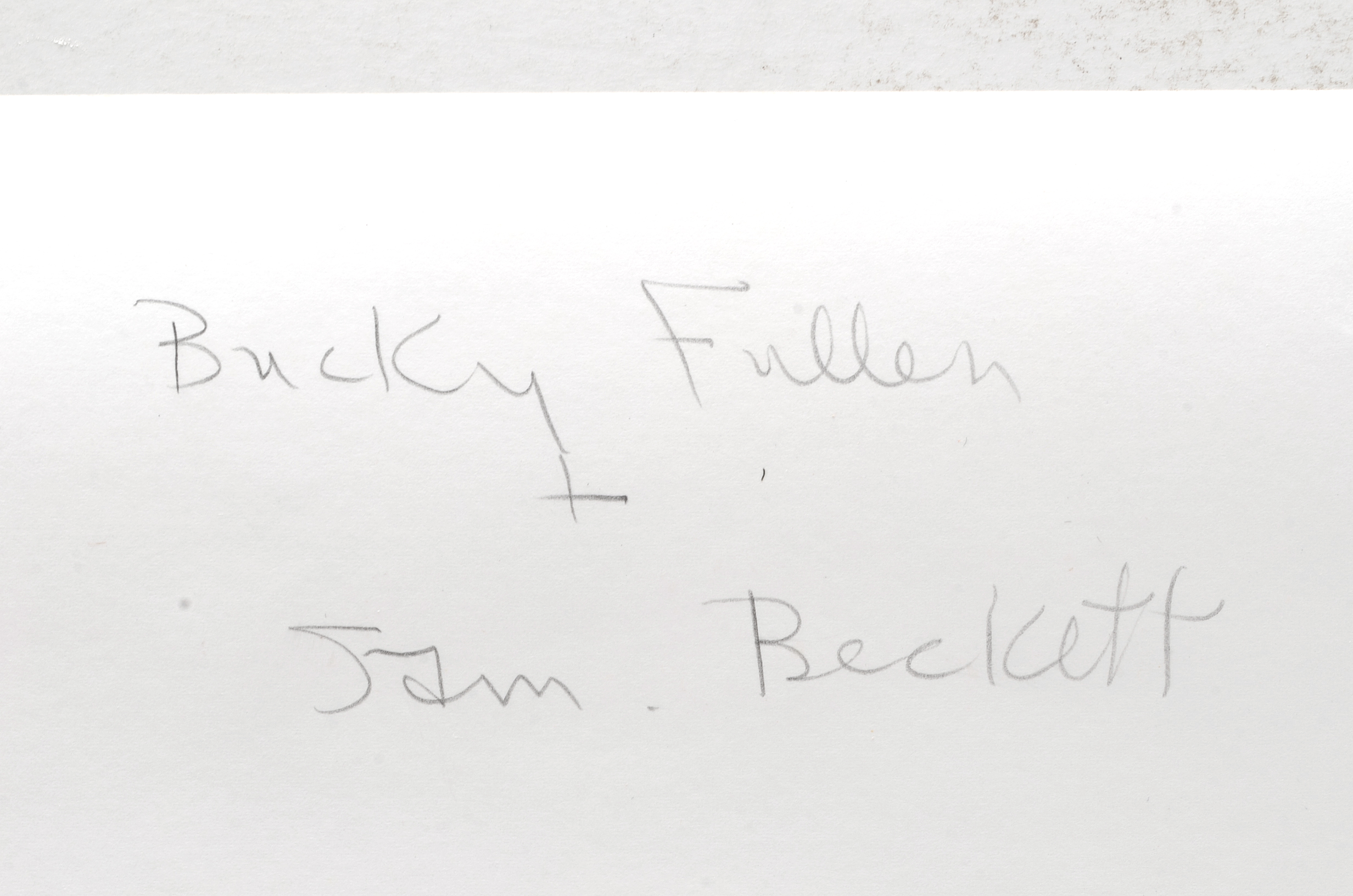 Signed Photograph and Postcard from Samuel Beckett and Photo of Bucky Fuller