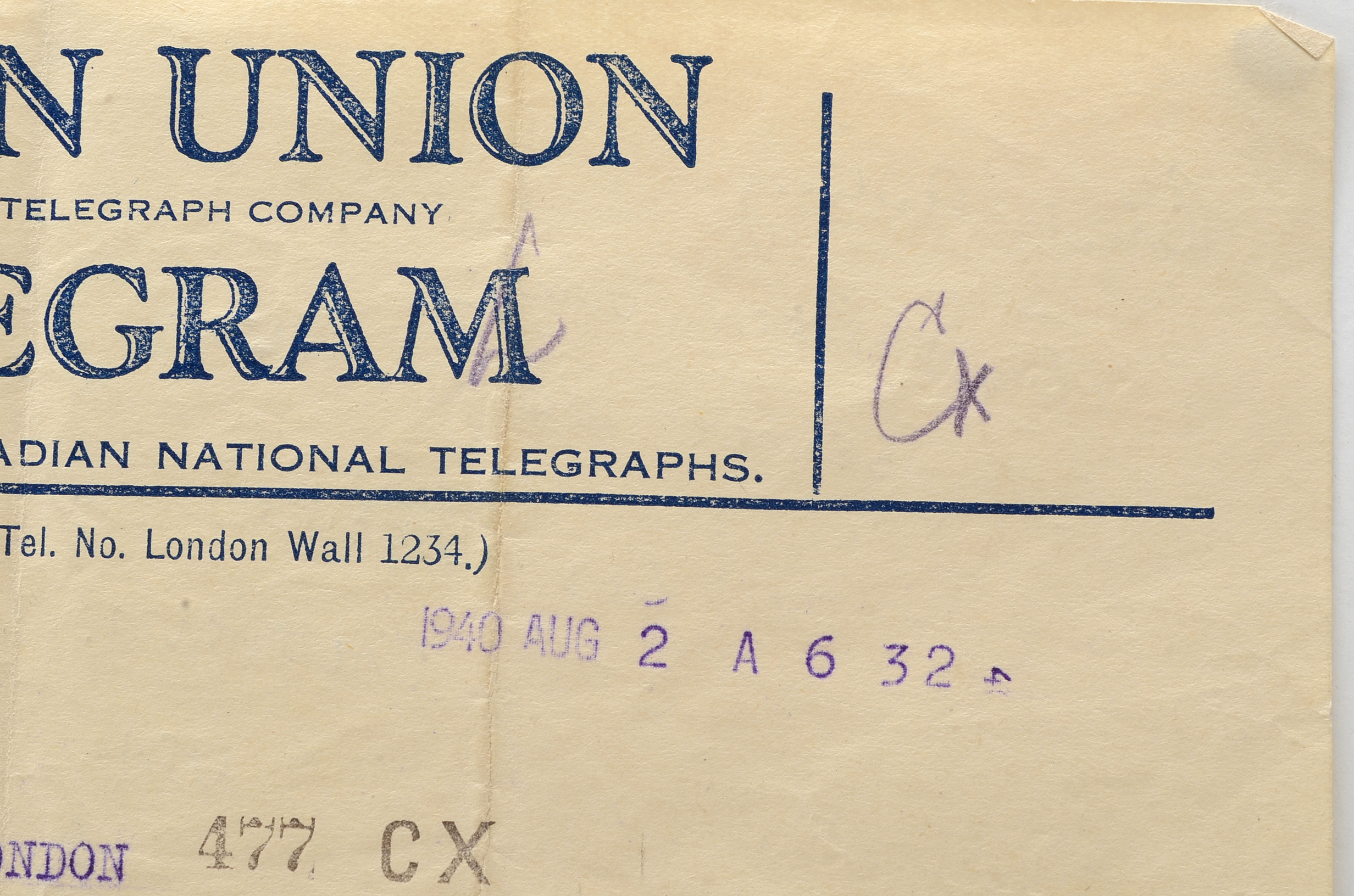 Two Telegrams to Herbert Marshall from Robert Ardrey Regarding "Thunder Rock"