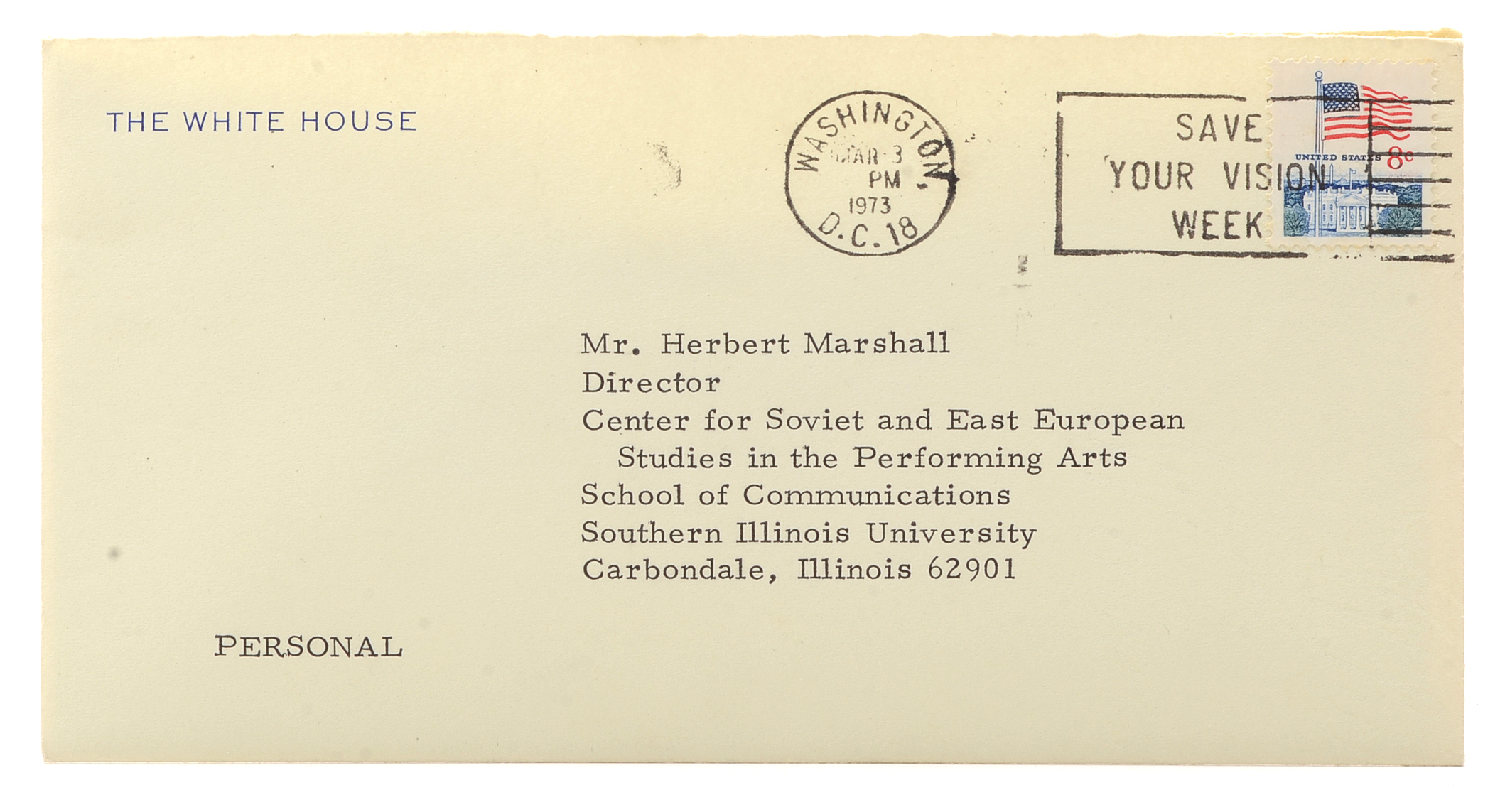 1973 Personal Letter From President Richard Nixon to Herbert Marshall