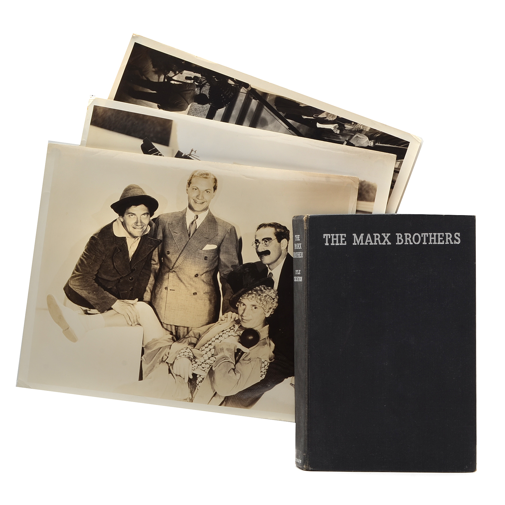 Black and White Photos of the Marx Brothers and a First Edition Book