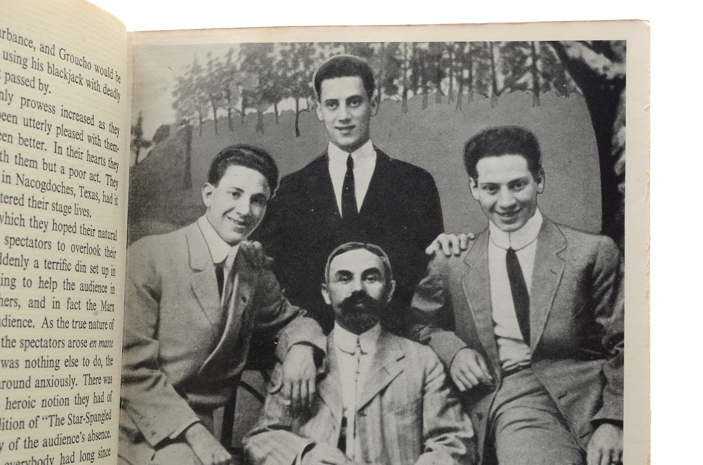 Black and White Photos of the Marx Brothers and a First Edition Book