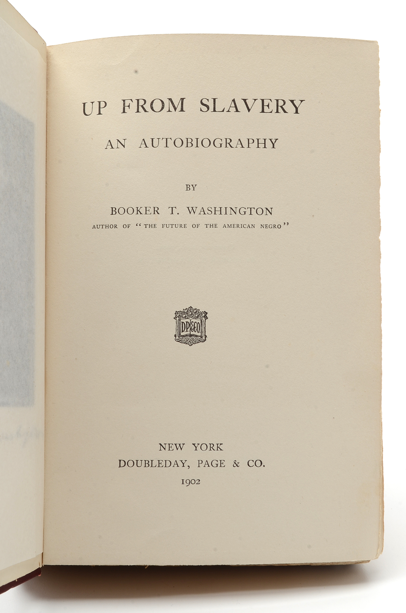 1902 Edition of Booker T. Washington's "Up From Slavery"