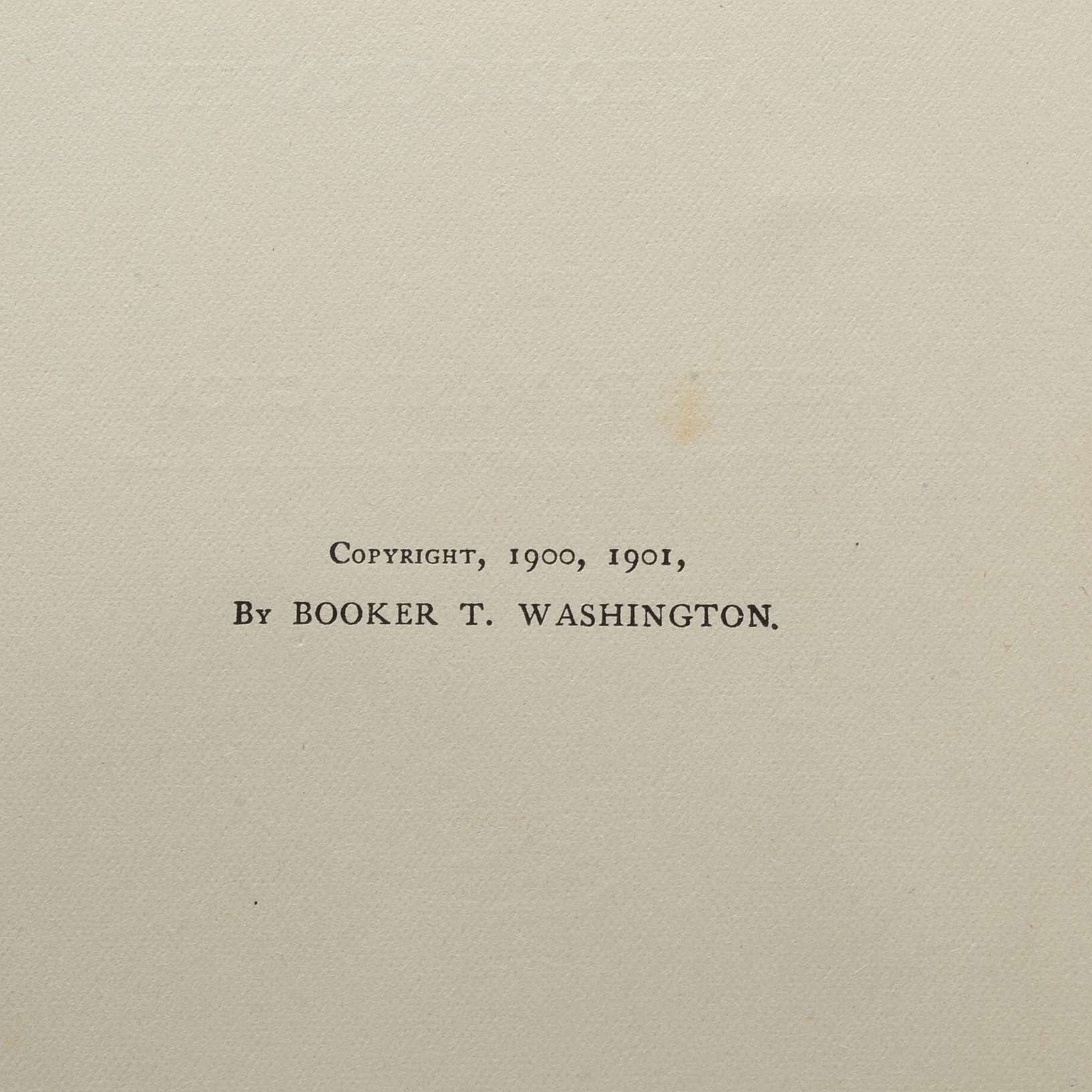 1902 Edition of Booker T. Washington's "Up From Slavery"