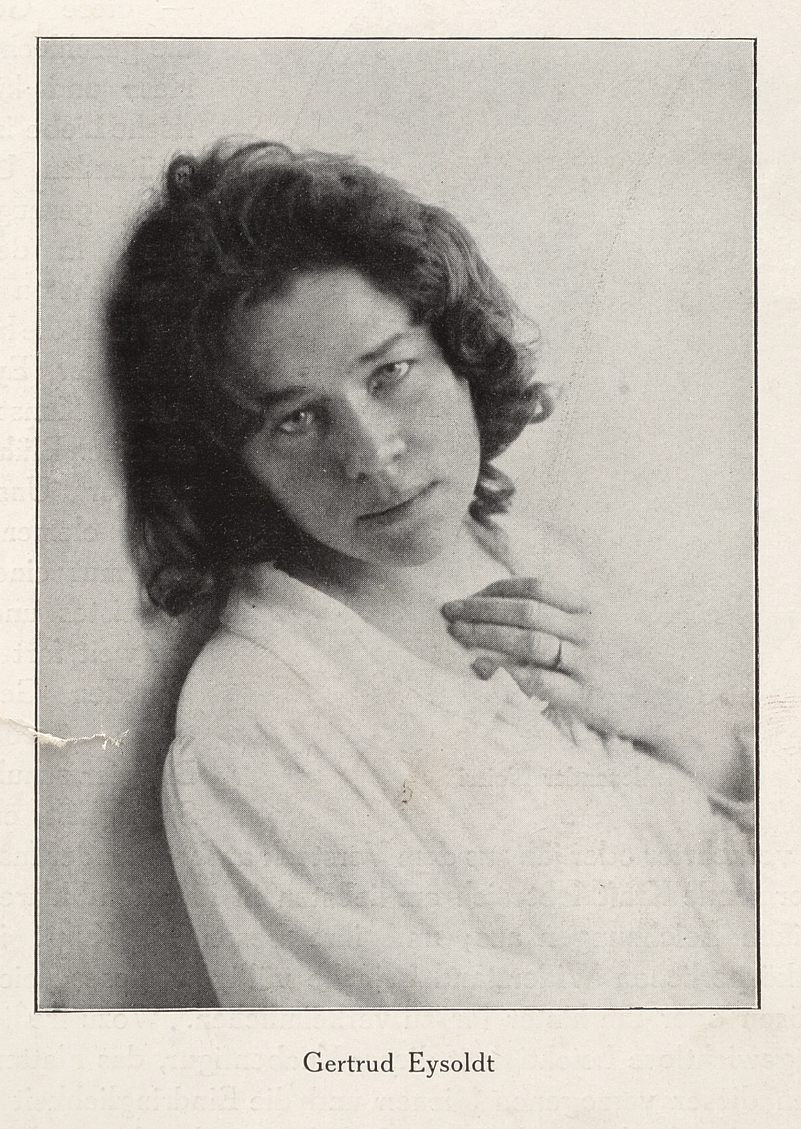 Early 20th Century Hand Colored Photograph of German Actress, Gertrude Eysoldt,