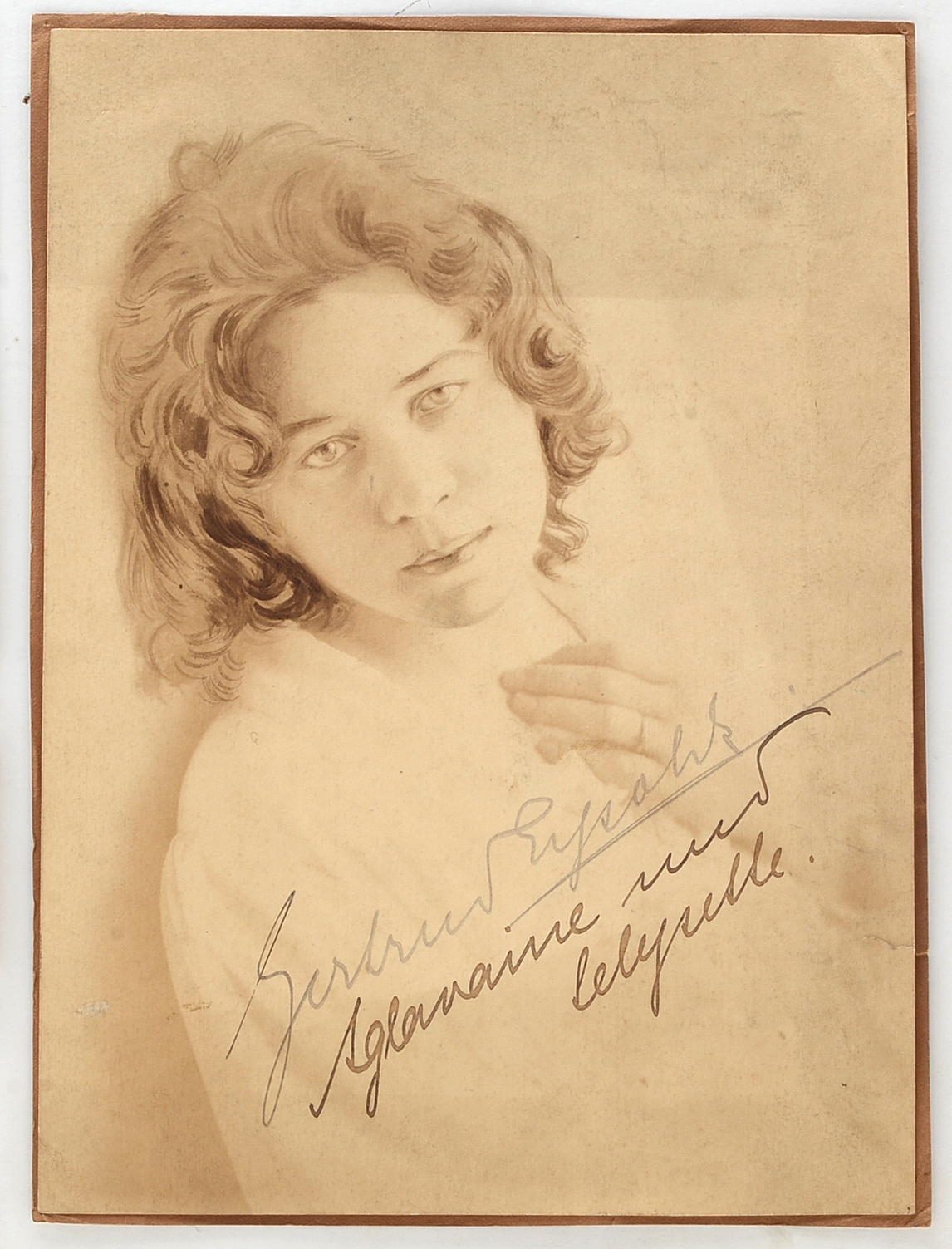 Early 20th Century Hand Colored Photograph of German Actress, Gertrude Eysoldt,