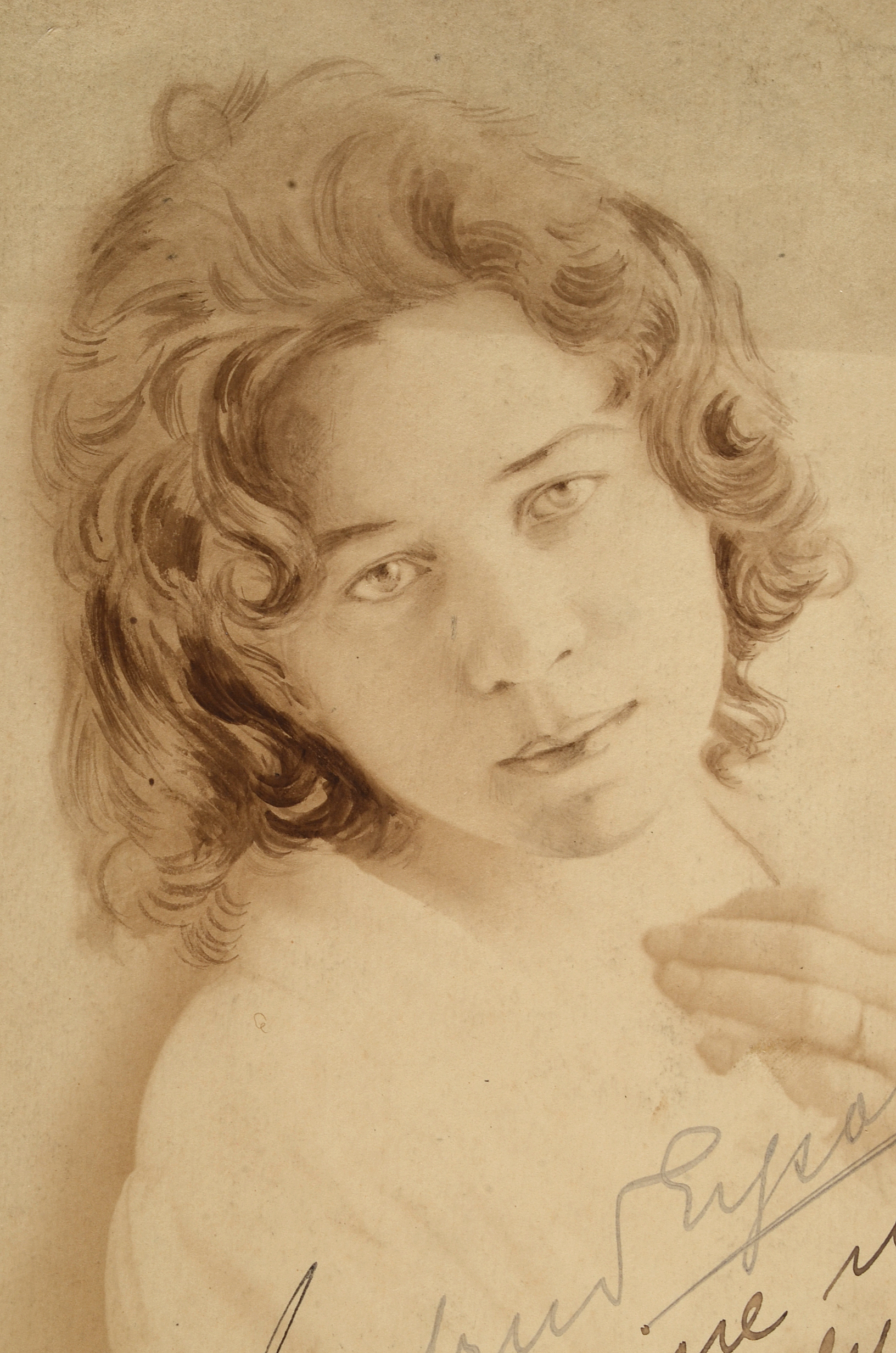 Early 20th Century Hand Colored Photograph of German Actress, Gertrude Eysoldt,