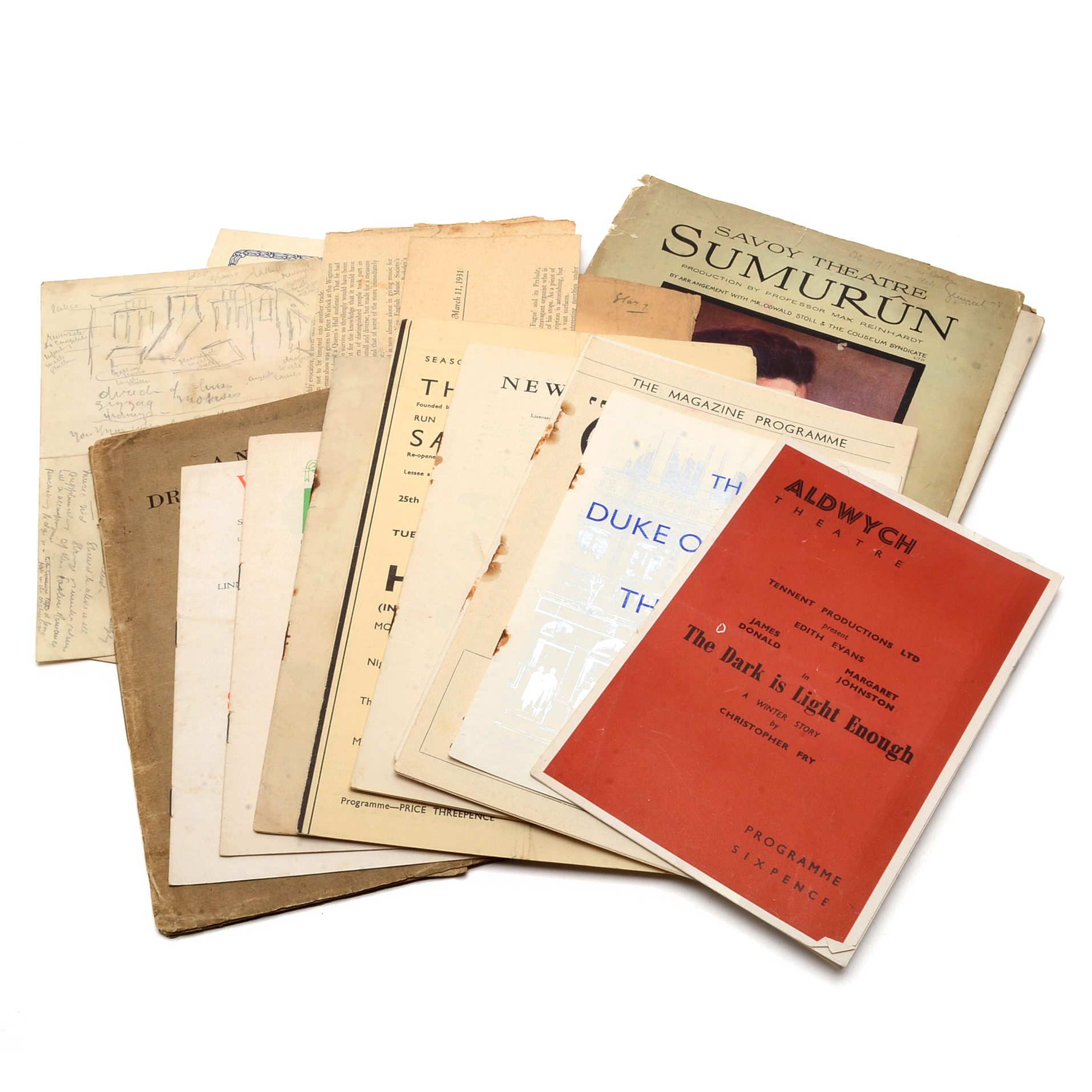 Collection of West End London Theater Programs Circa 1930
